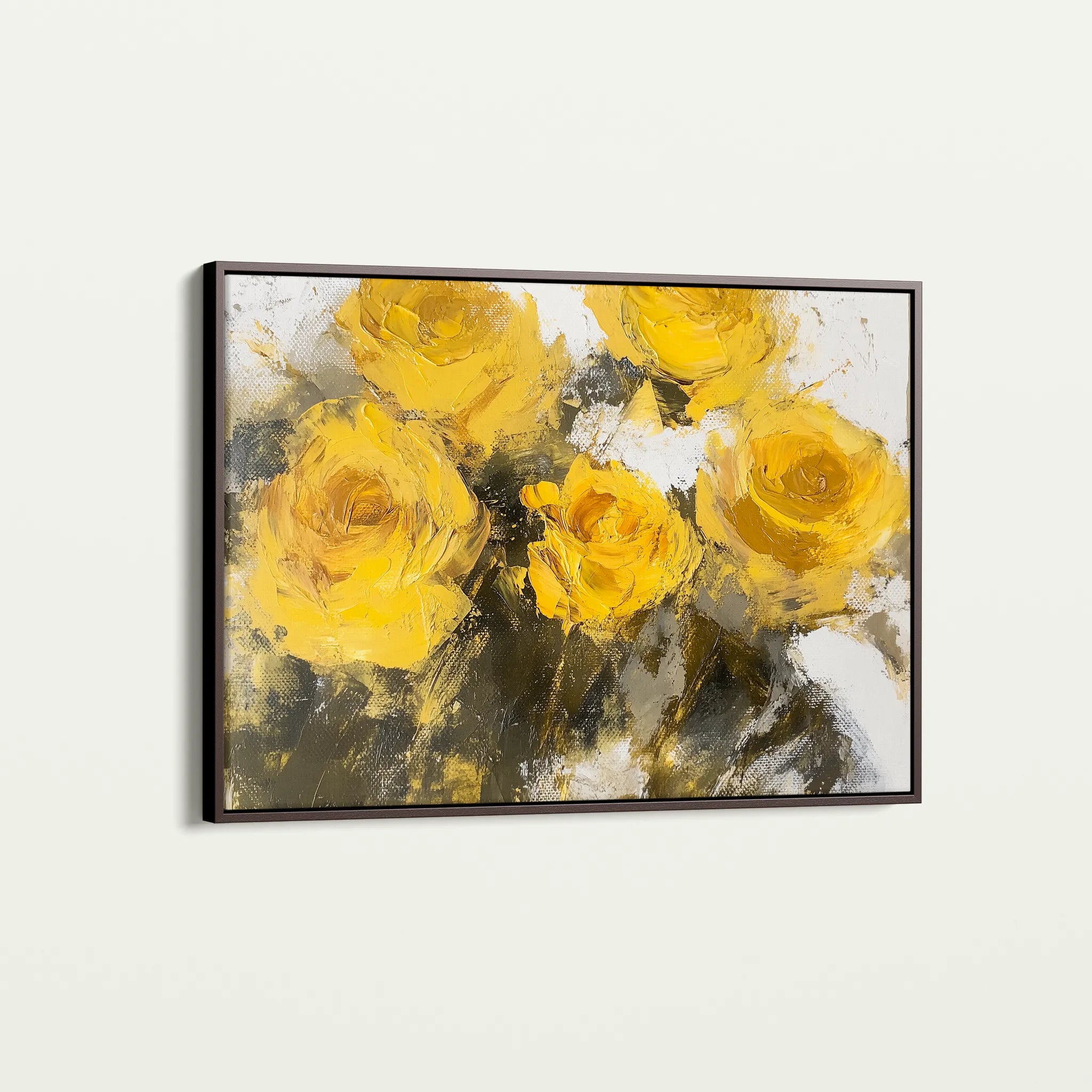 Floral 809 Canvas Art 18" x 24" / 45 x 60 cm / Black