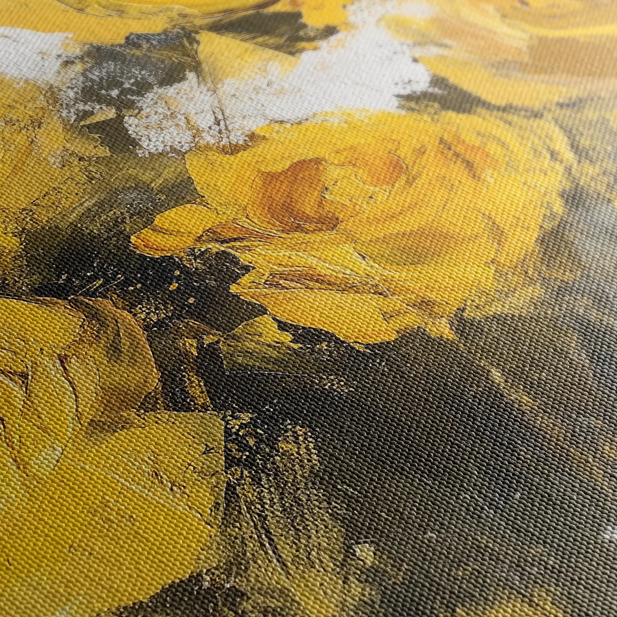 Floral 809 Canvas Art 18" x 24" / 45 x 60 cm / Black