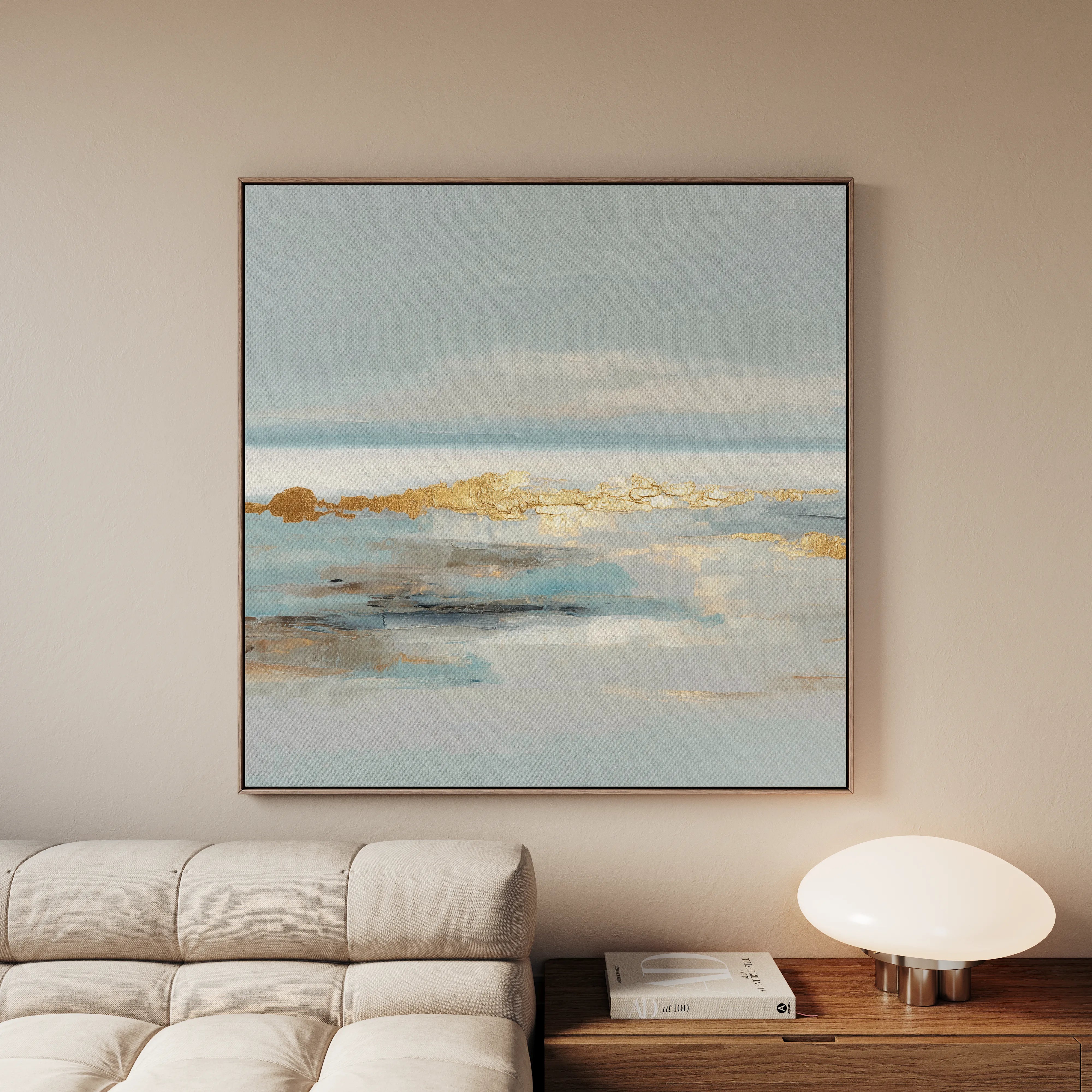 Abstract 810 Canvas Art 16" x 16" / 40 x 40 cm / Black