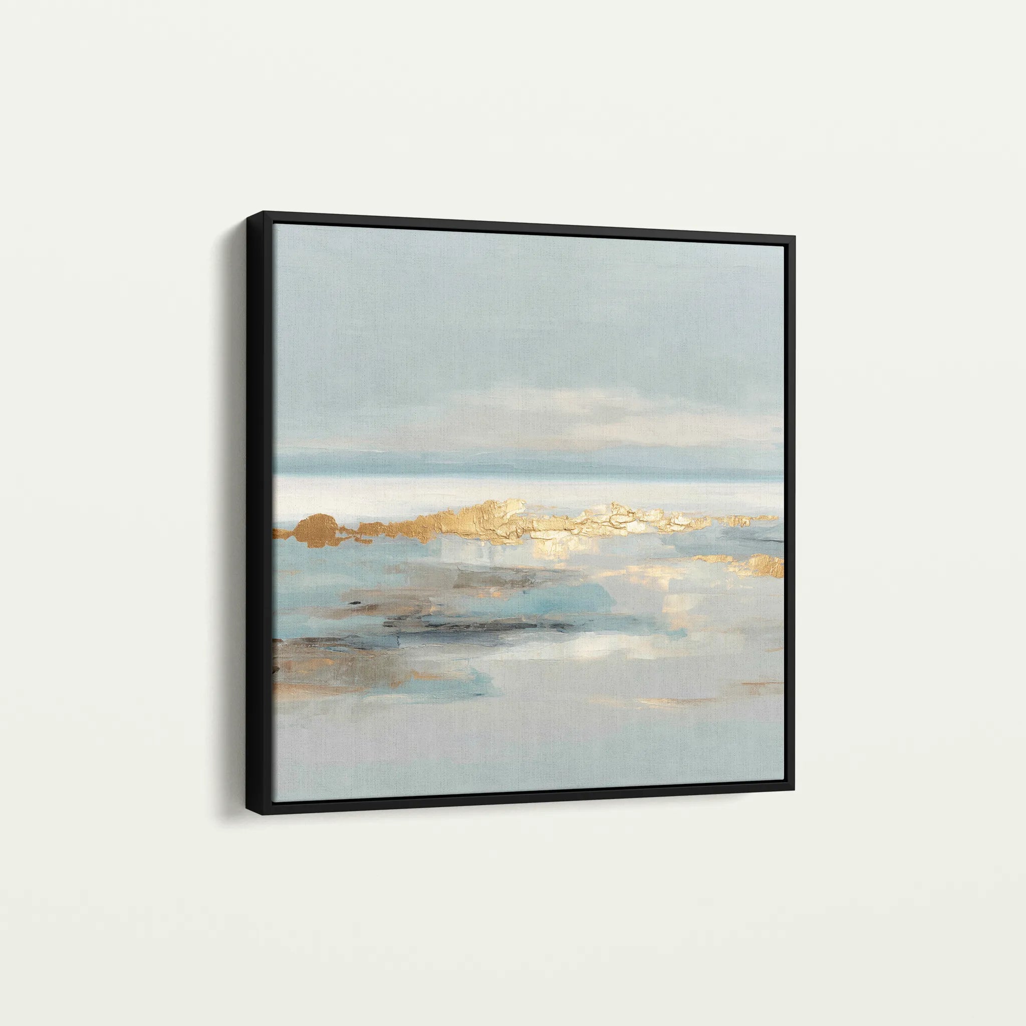 Abstract 810 Canvas Art 16" x 16" / 40 x 40 cm / Black