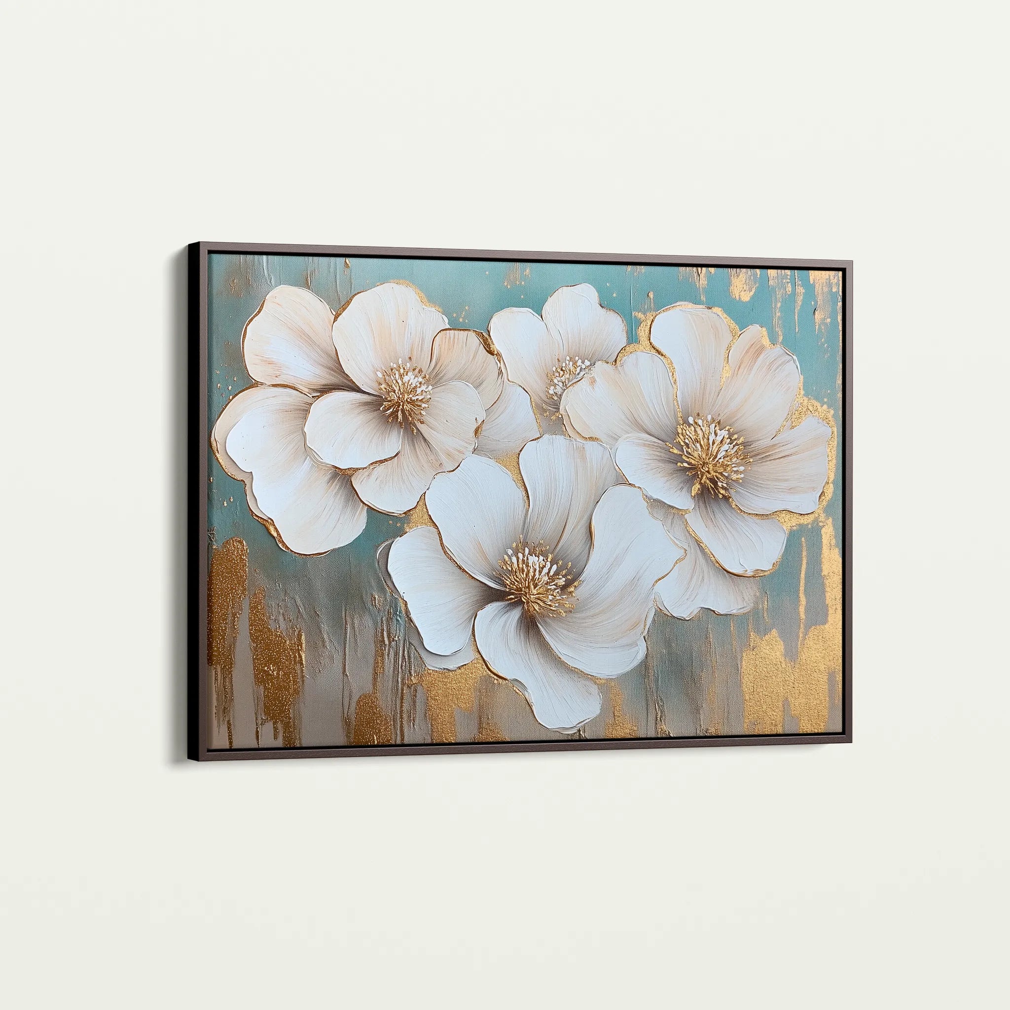 Floral 810 Canvas Art 18" x 24" / 45 x 60 cm / Black