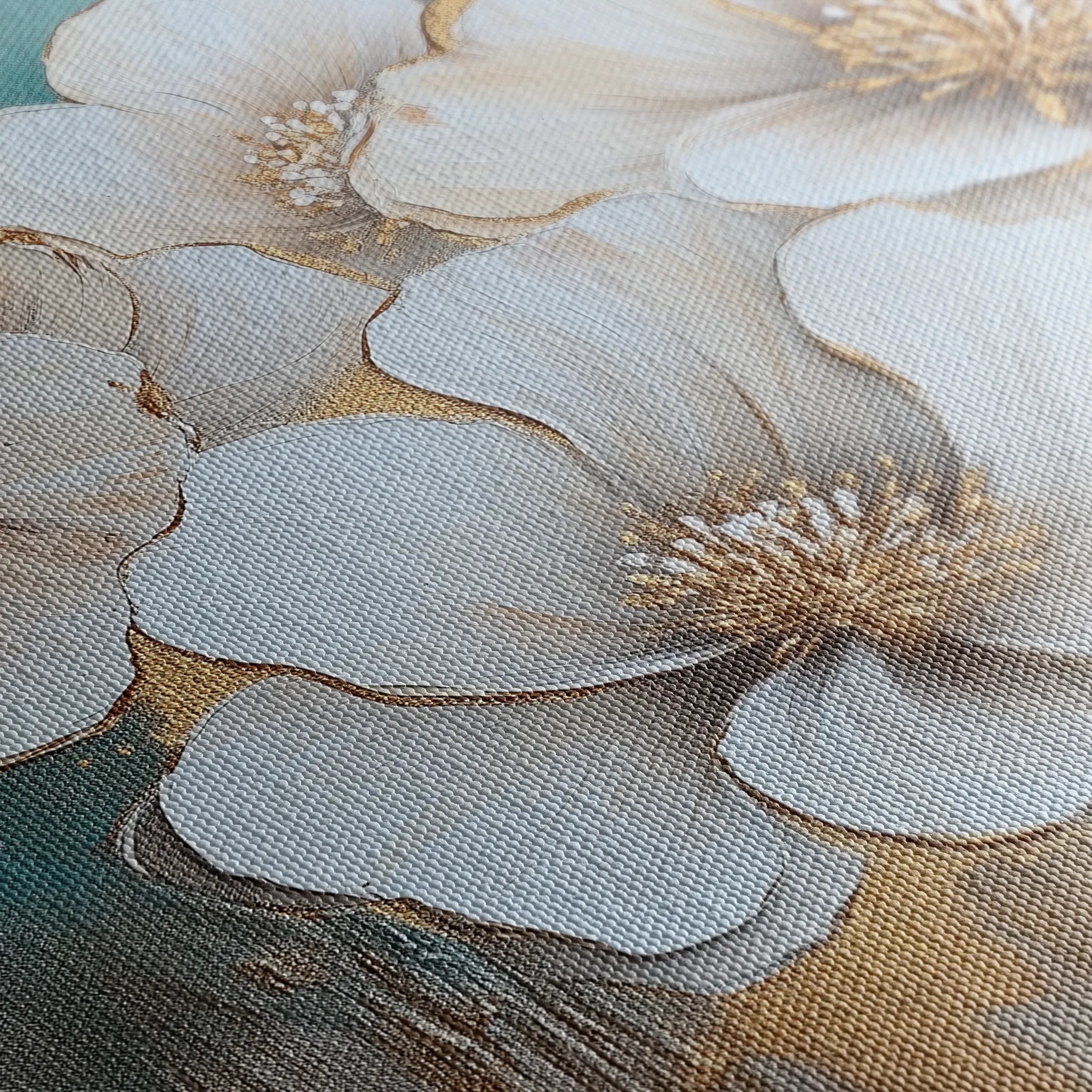 Floral 810 Canvas Art 18" x 24" / 45 x 60 cm / Black