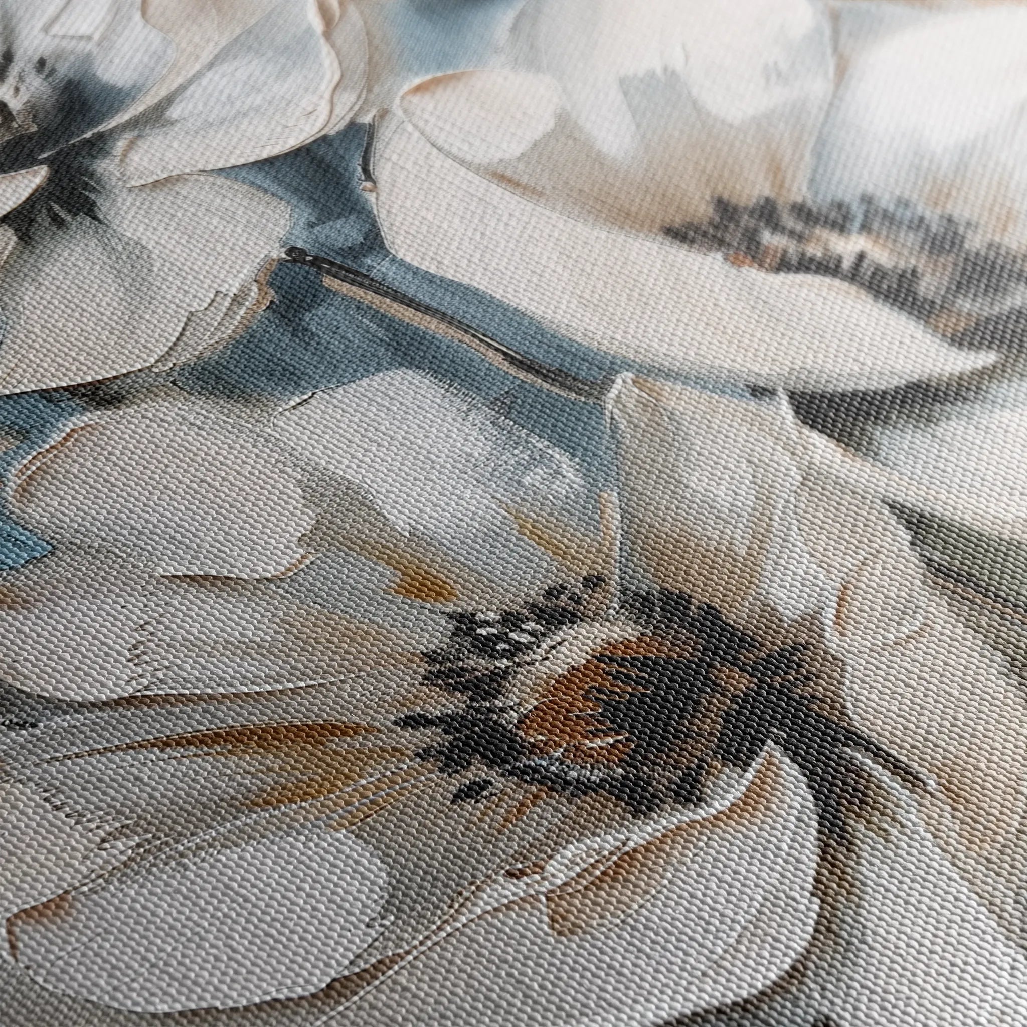 Floral 814 Canvas Art 18" x 24" / 45 x 60 cm / Black