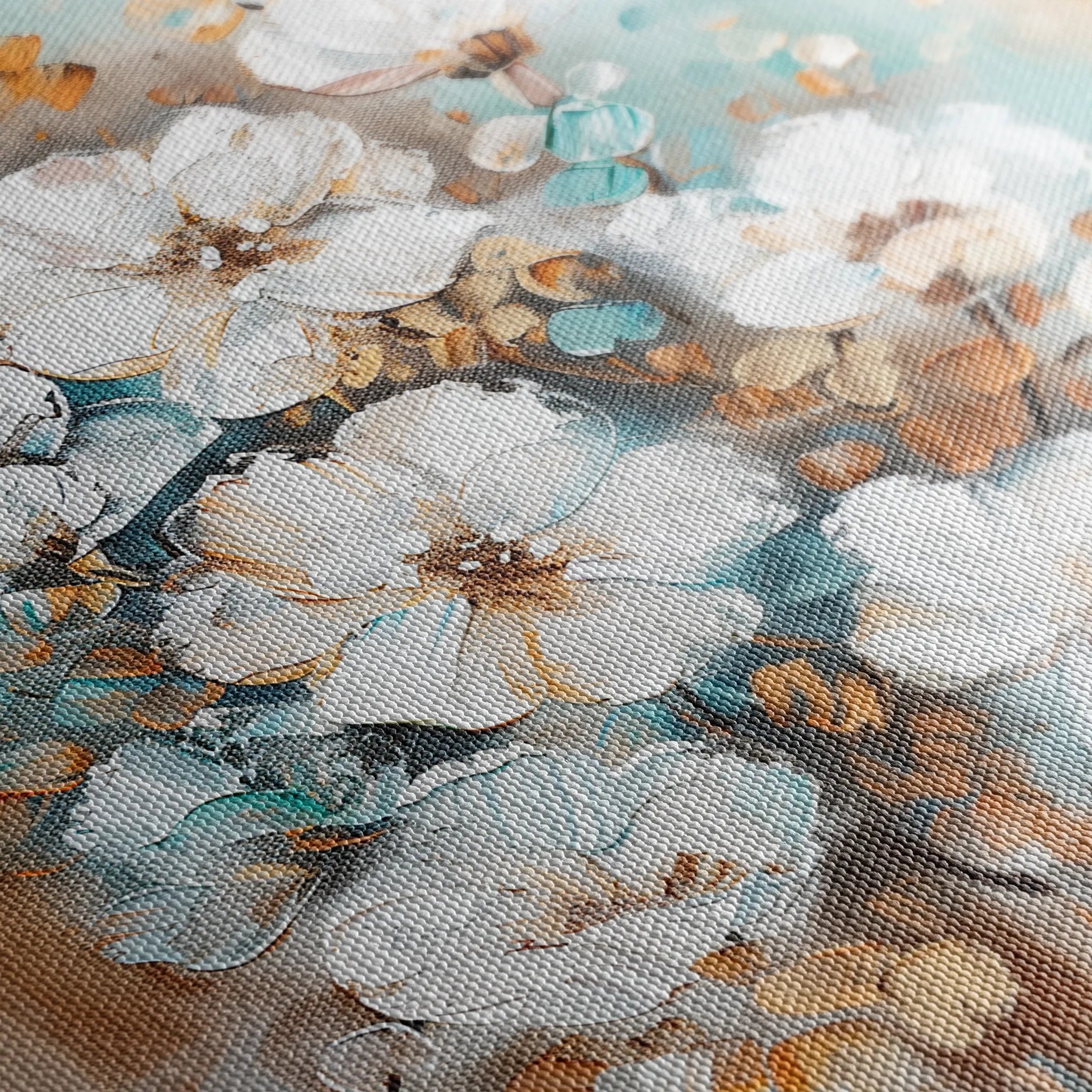 Floral 815 Canvas Art 18" x 24" / 45 x 60 cm / Black