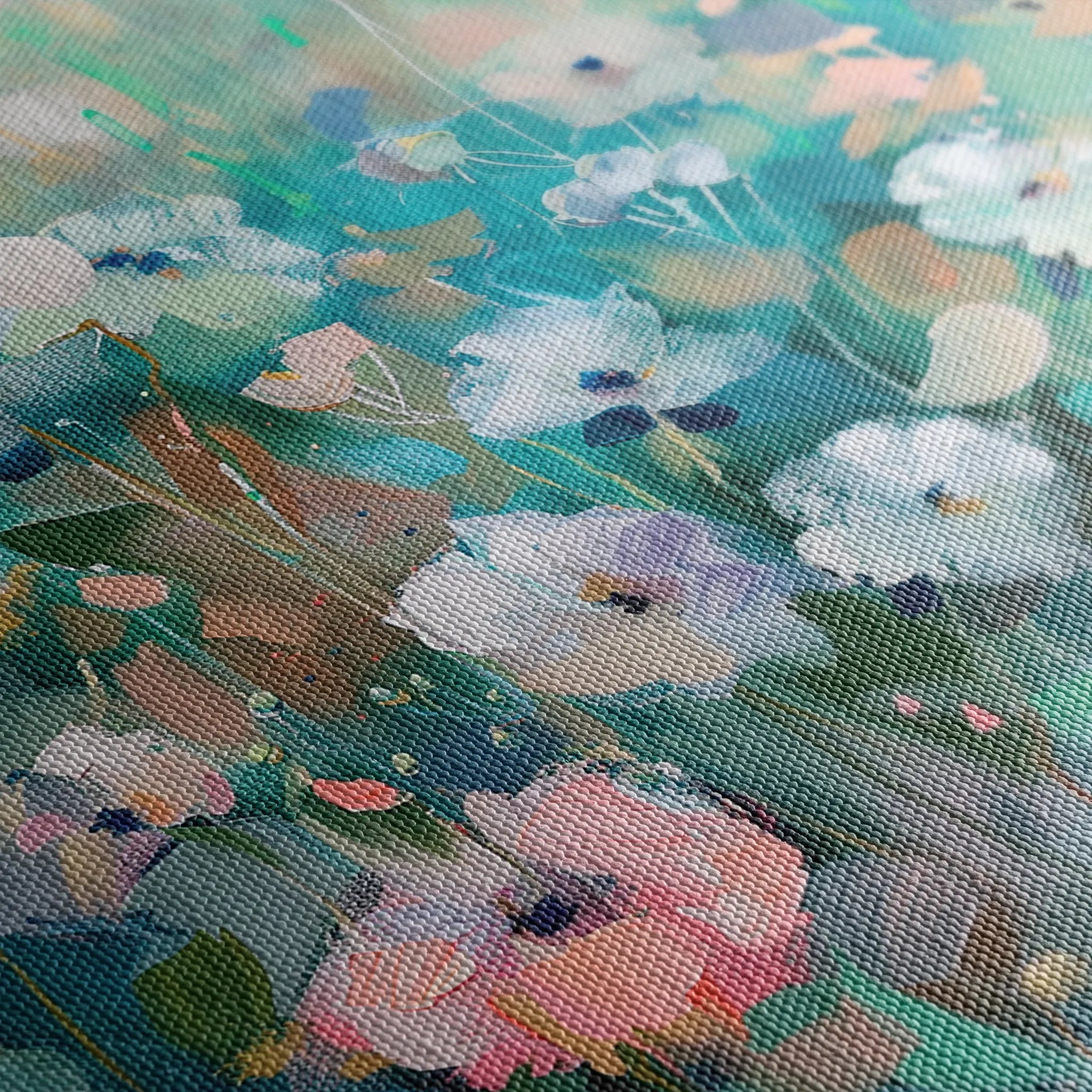 Floral 816 Canvas Art 18" x 24" / 45 x 60 cm / Black