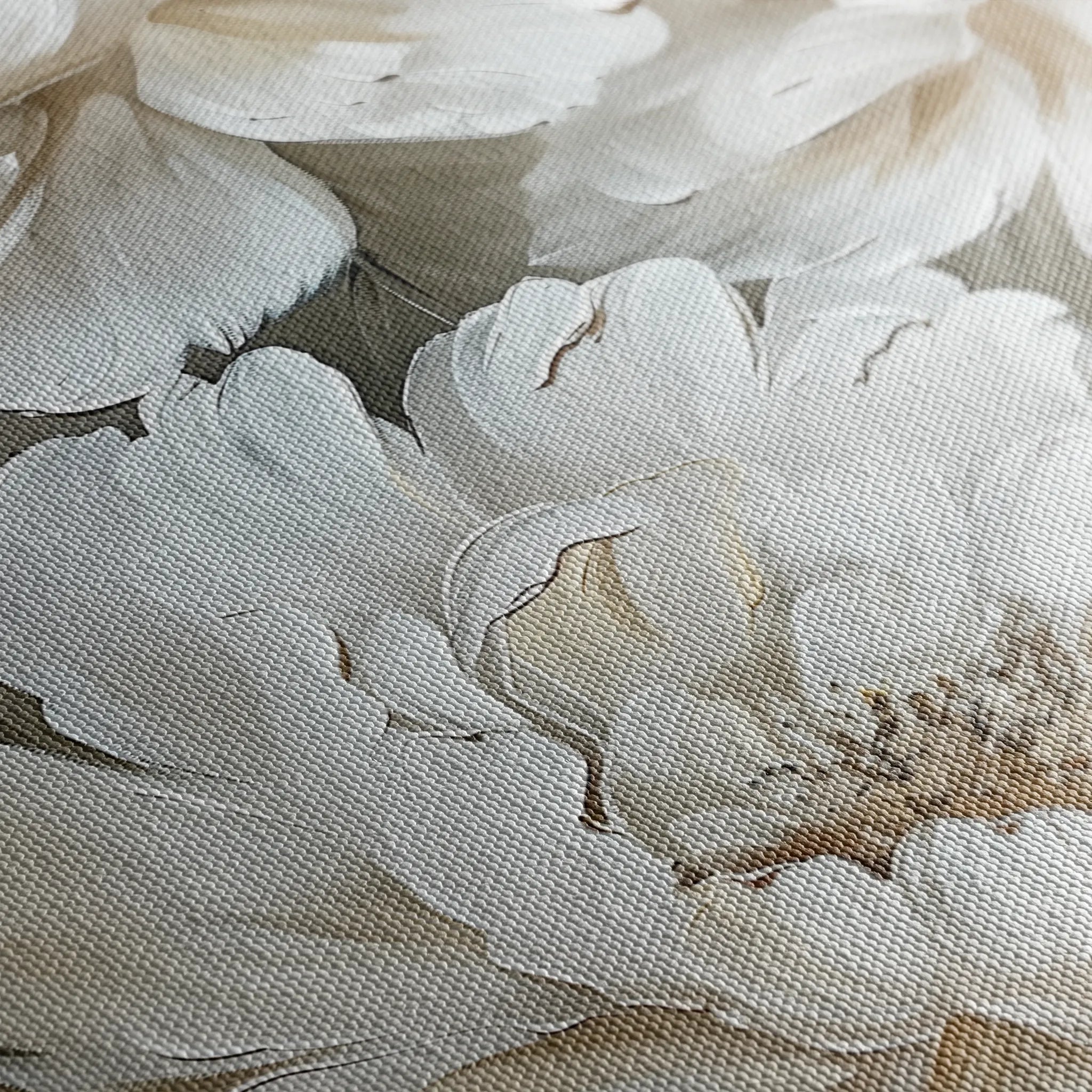 Floral 817 Canvas Art 18" x 24" / 45 x 60 cm / Black