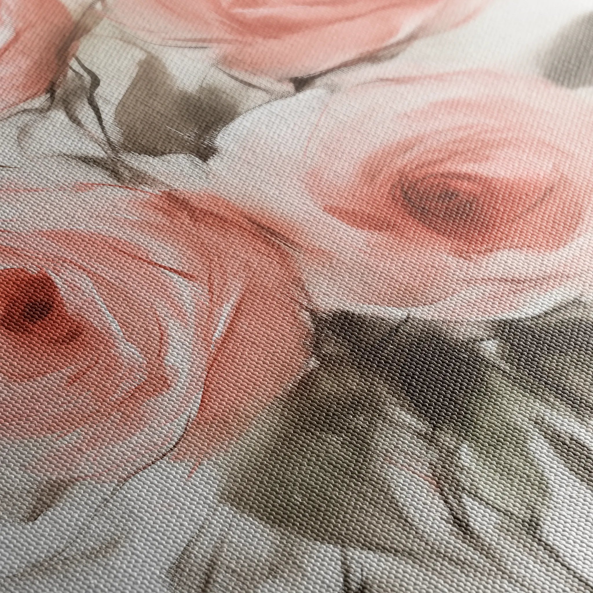 Floral 822 Canvas Art 18" x 24" / 45 x 60 cm / Black