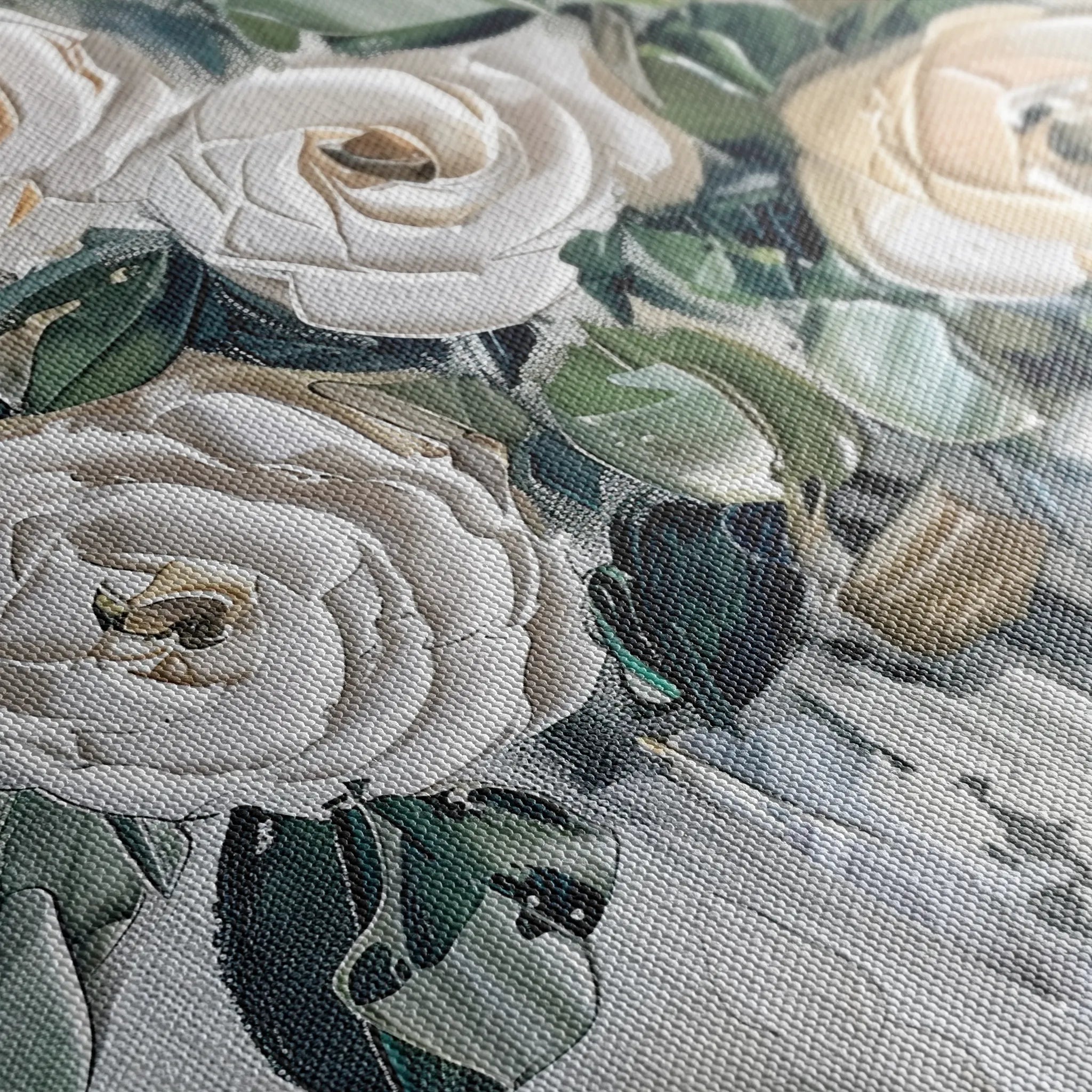 Floral 824 Canvas Art 18" x 24" / 45 x 60 cm / Black