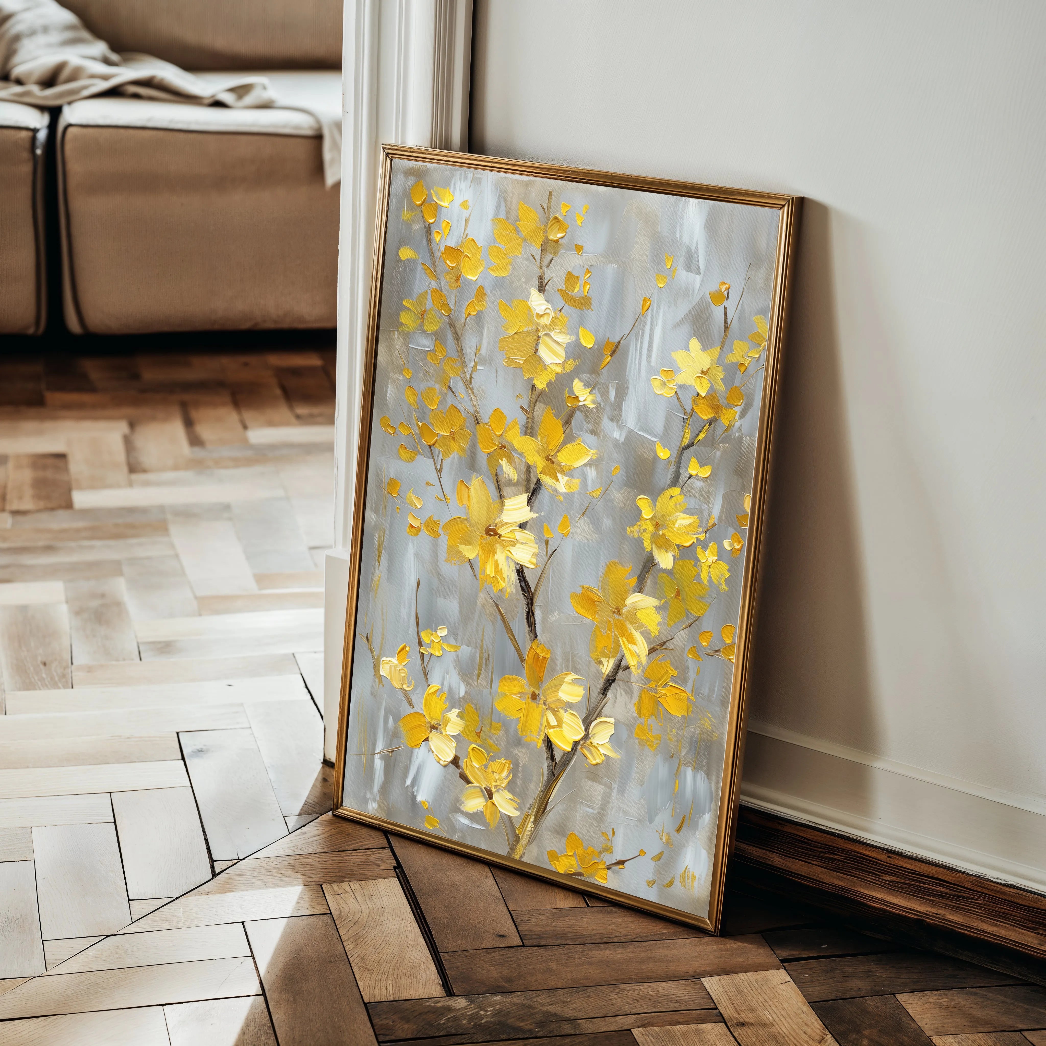 Floral 829 Canvas Art 18" x 24" / 45 x 60 cm / Black