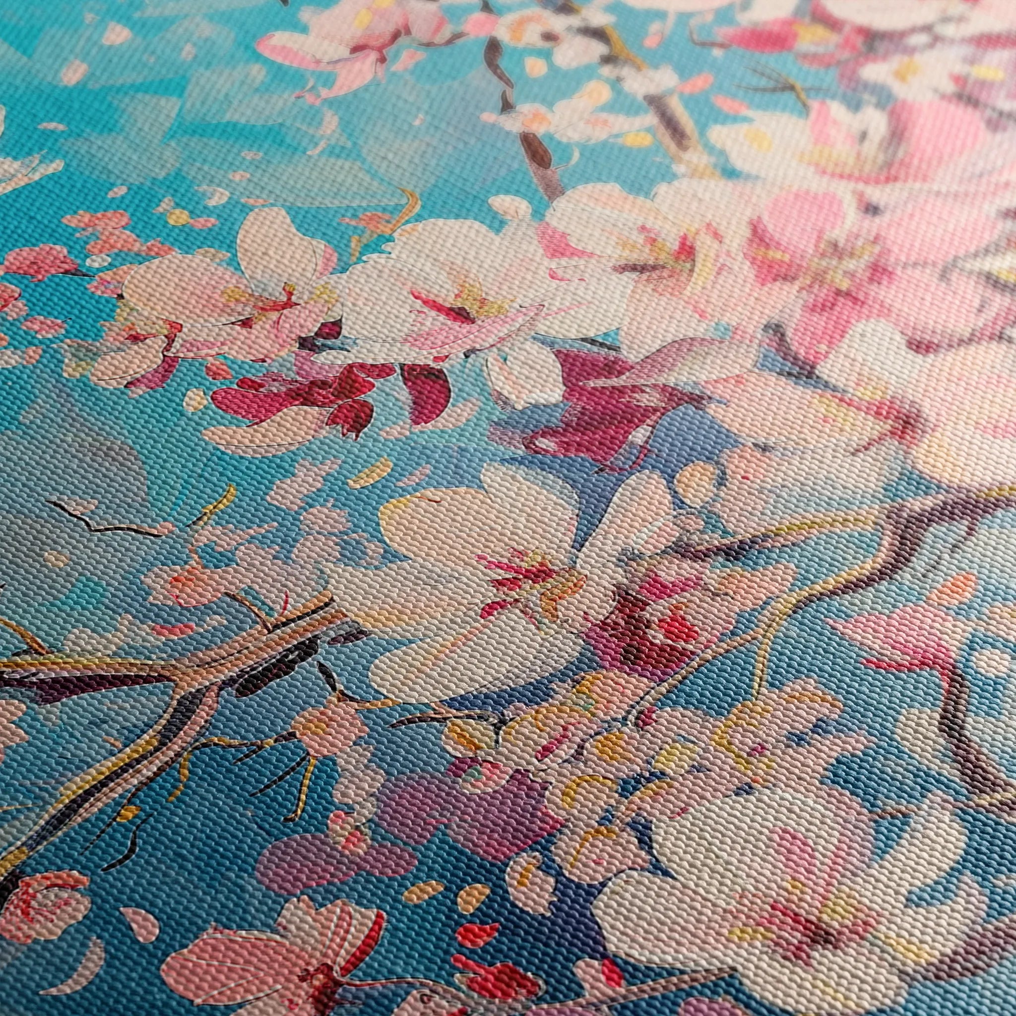 Floral 830 Canvas Art 18" x 24" / 45 x 60 cm / Black