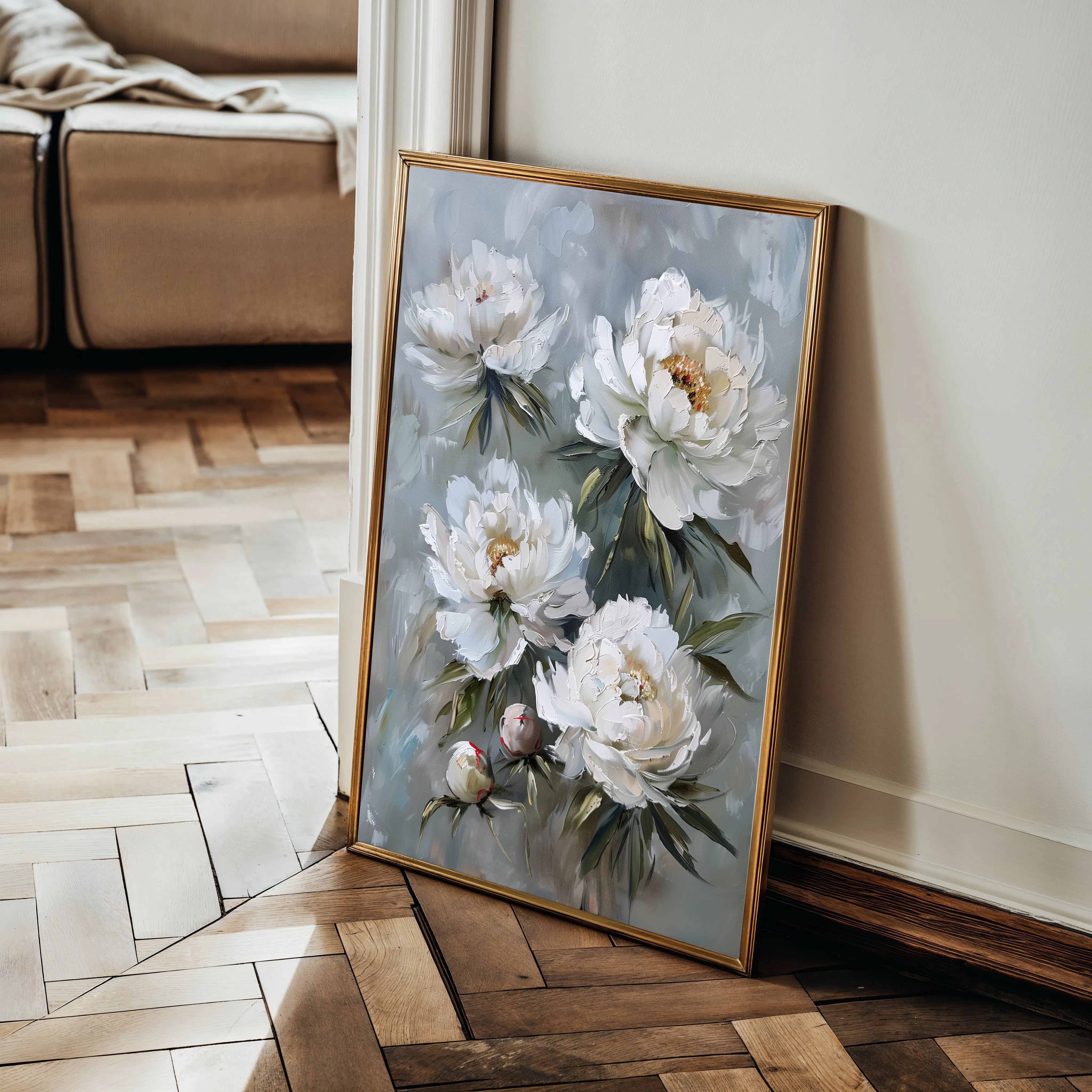 Floral 831 Canvas Art 18" x 24" / 45 x 60 cm / Black
