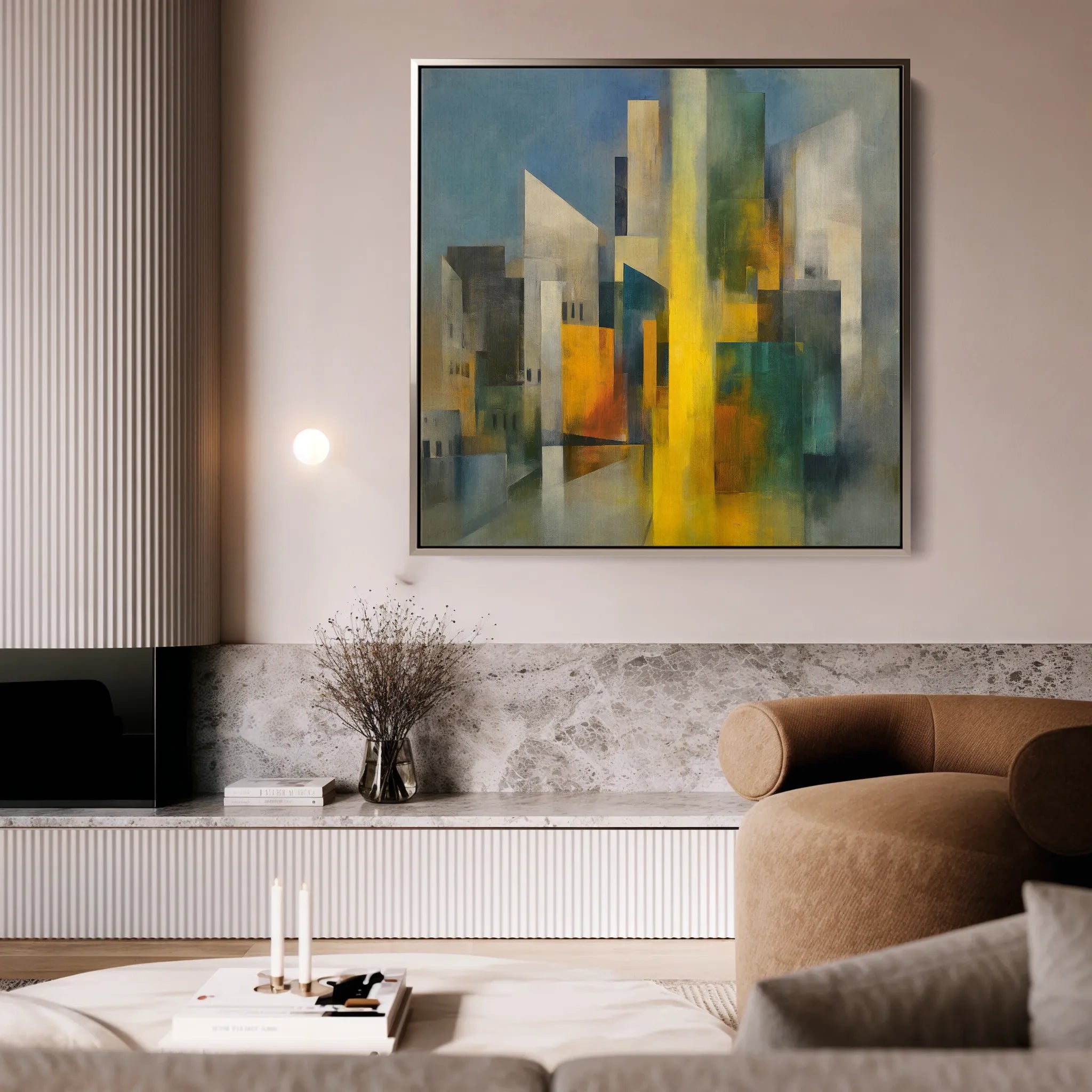 Abstract 833 Canvas Art 16" x 16" / 40 x 40 cm / Black