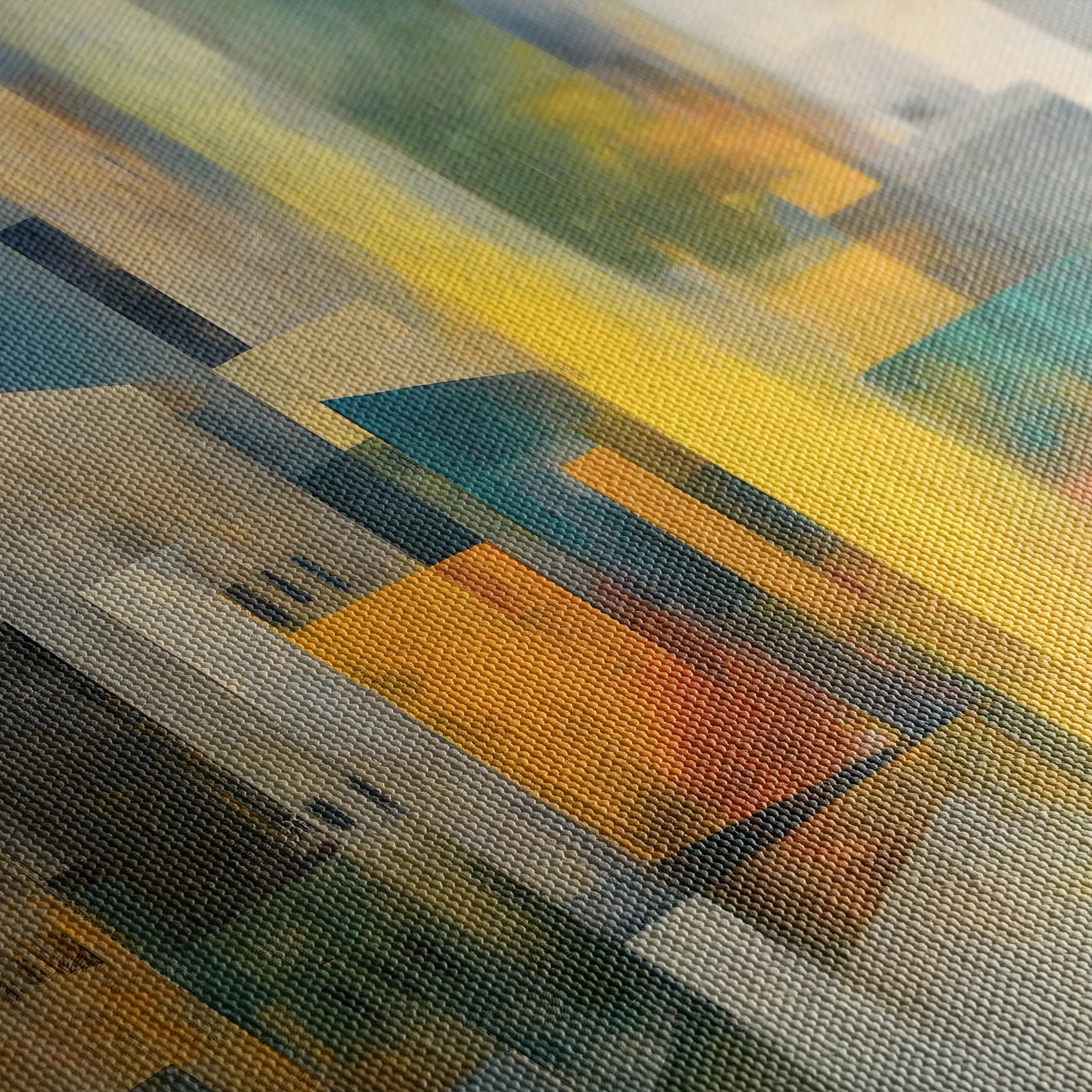Abstract 833 Canvas Art 16" x 16" / 40 x 40 cm / Black