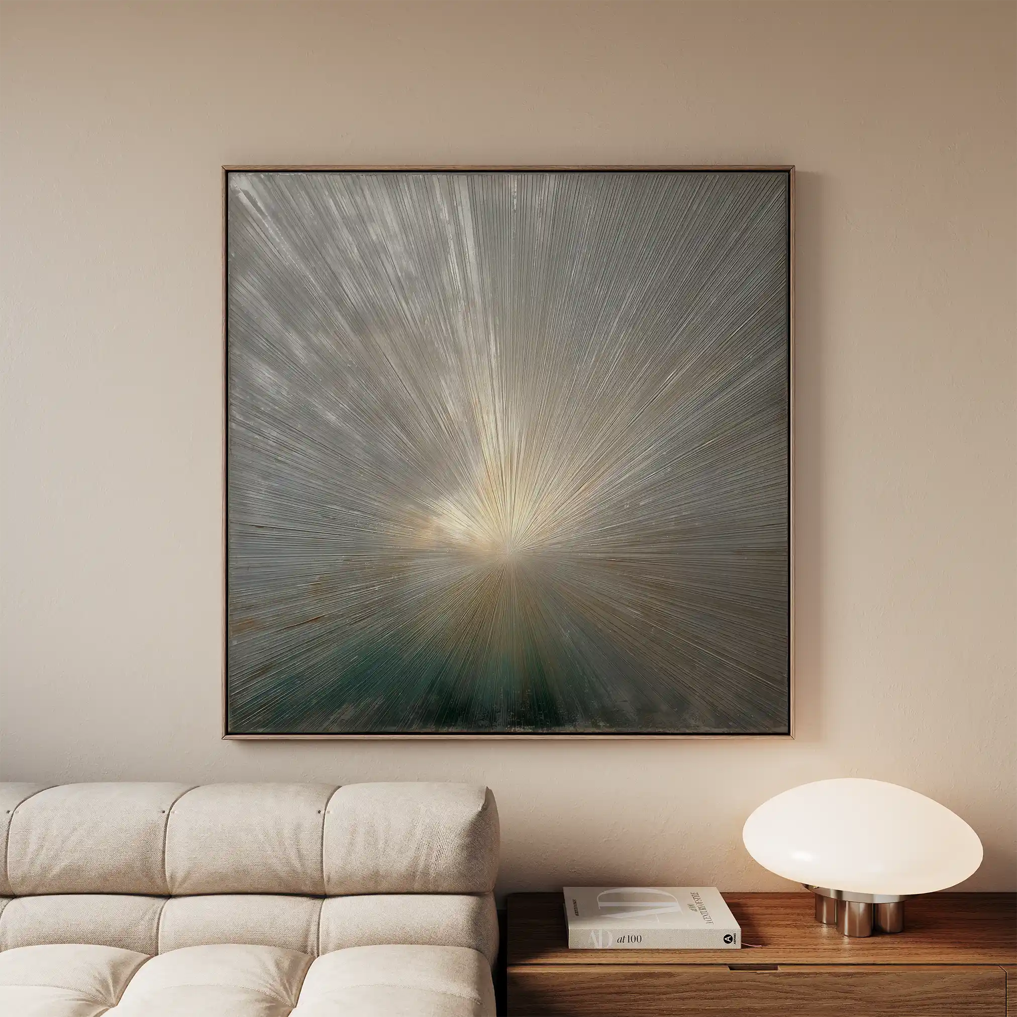 Abstract 834 Canvas Art 16" x 16" / 40 x 40 cm / Black