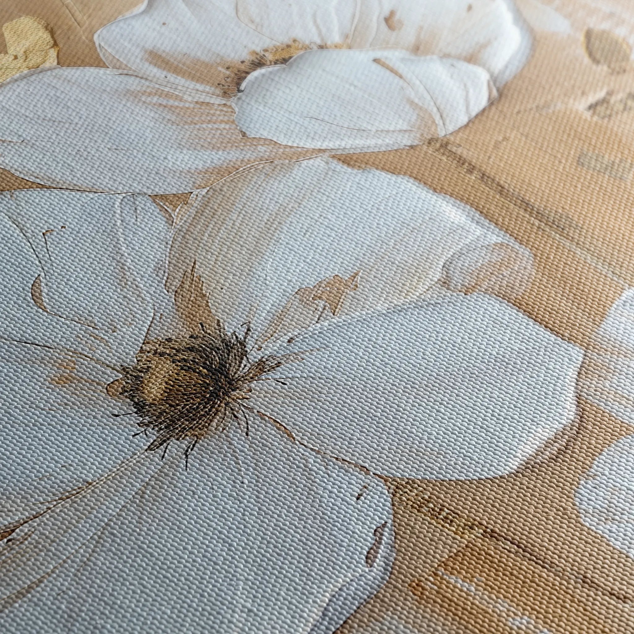 Floral 834 Canvas Art 18" x 24" / 45 x 60 cm / Black