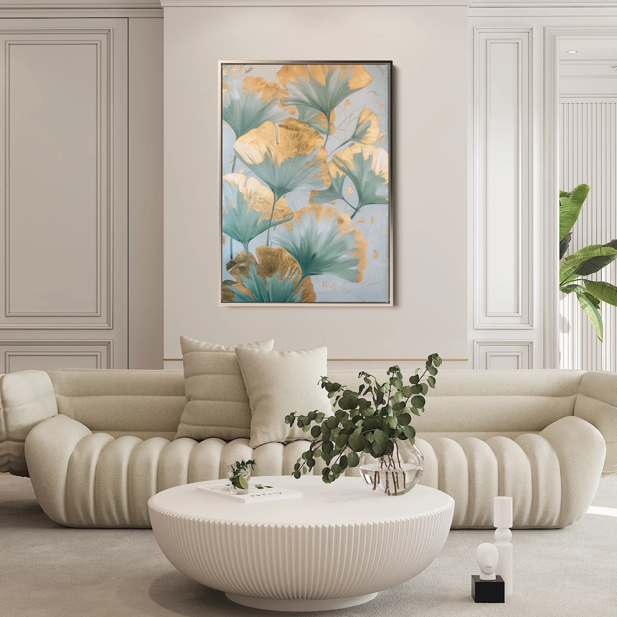 Floral 836 Canvas Art 18" x 24" / 45 x 60 cm / Black