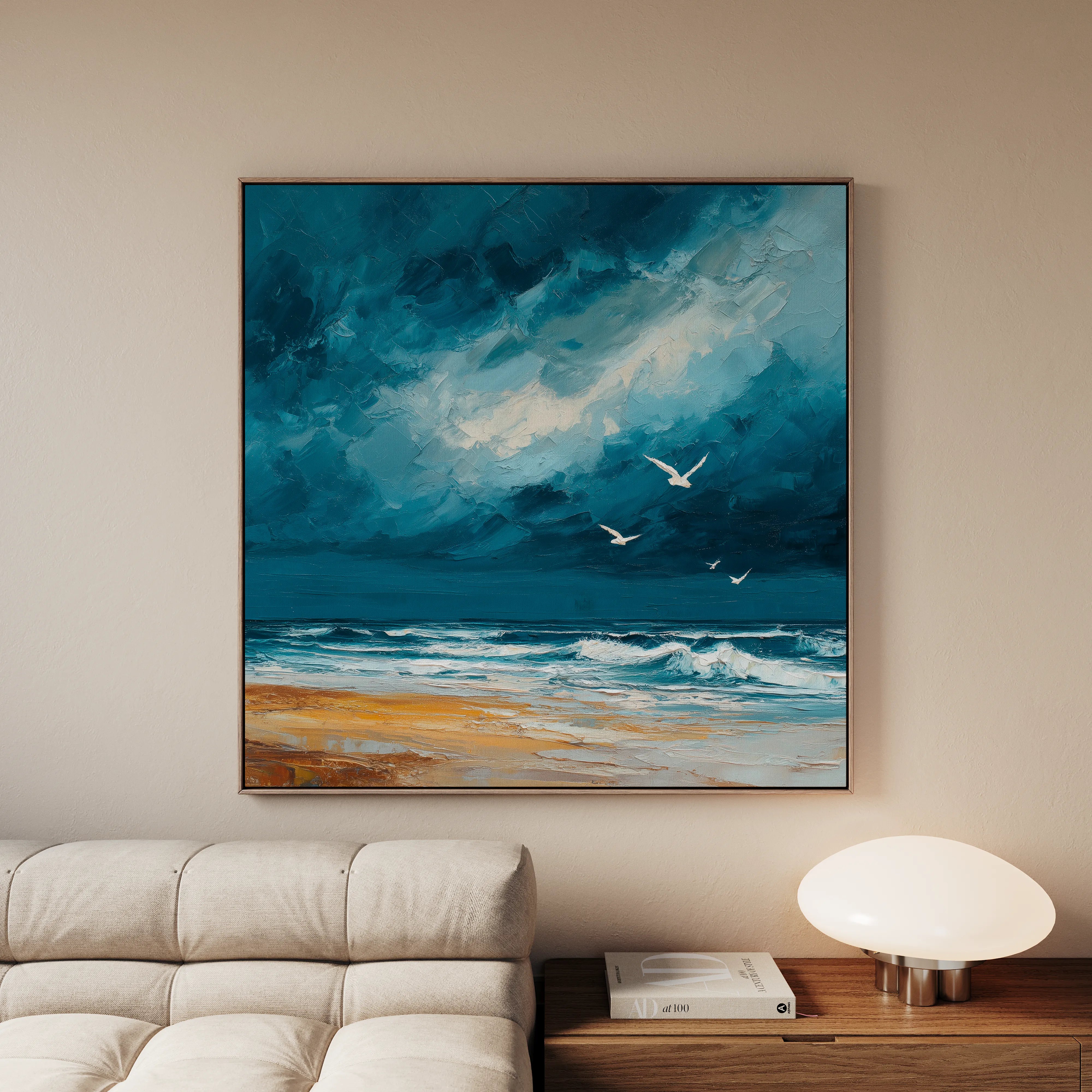 Abstract 837 Canvas Art 16" x 16" / 40 x 40 cm / Black