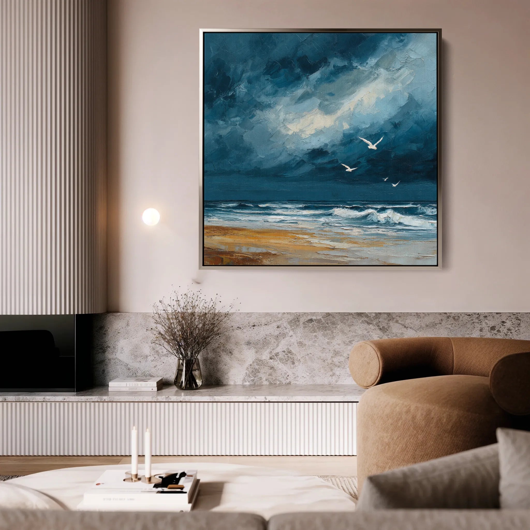 Abstract 837 Canvas Art 16" x 16" / 40 x 40 cm / Black