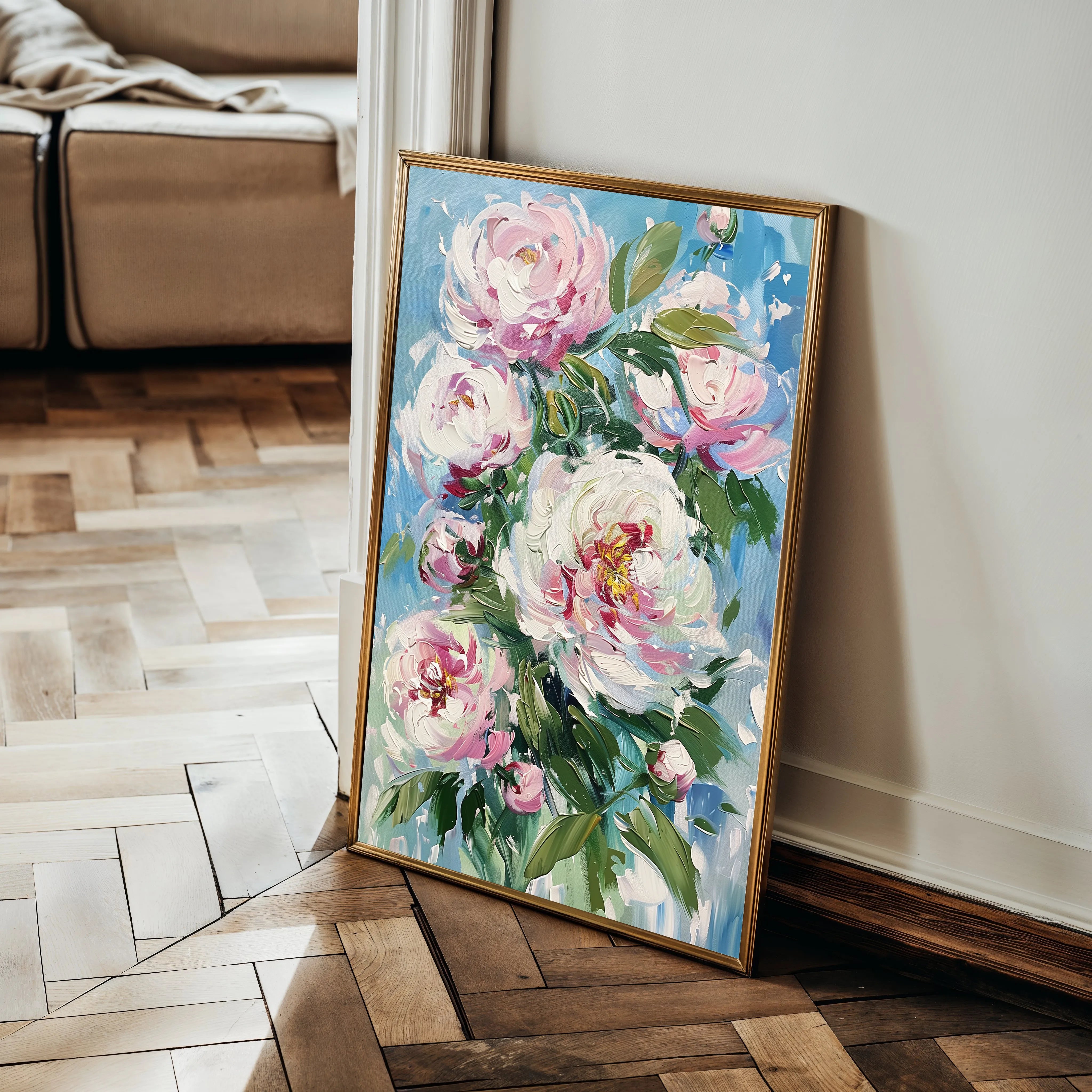Floral 837 Canvas Art 18" x 24" / 45 x 60 cm / Black