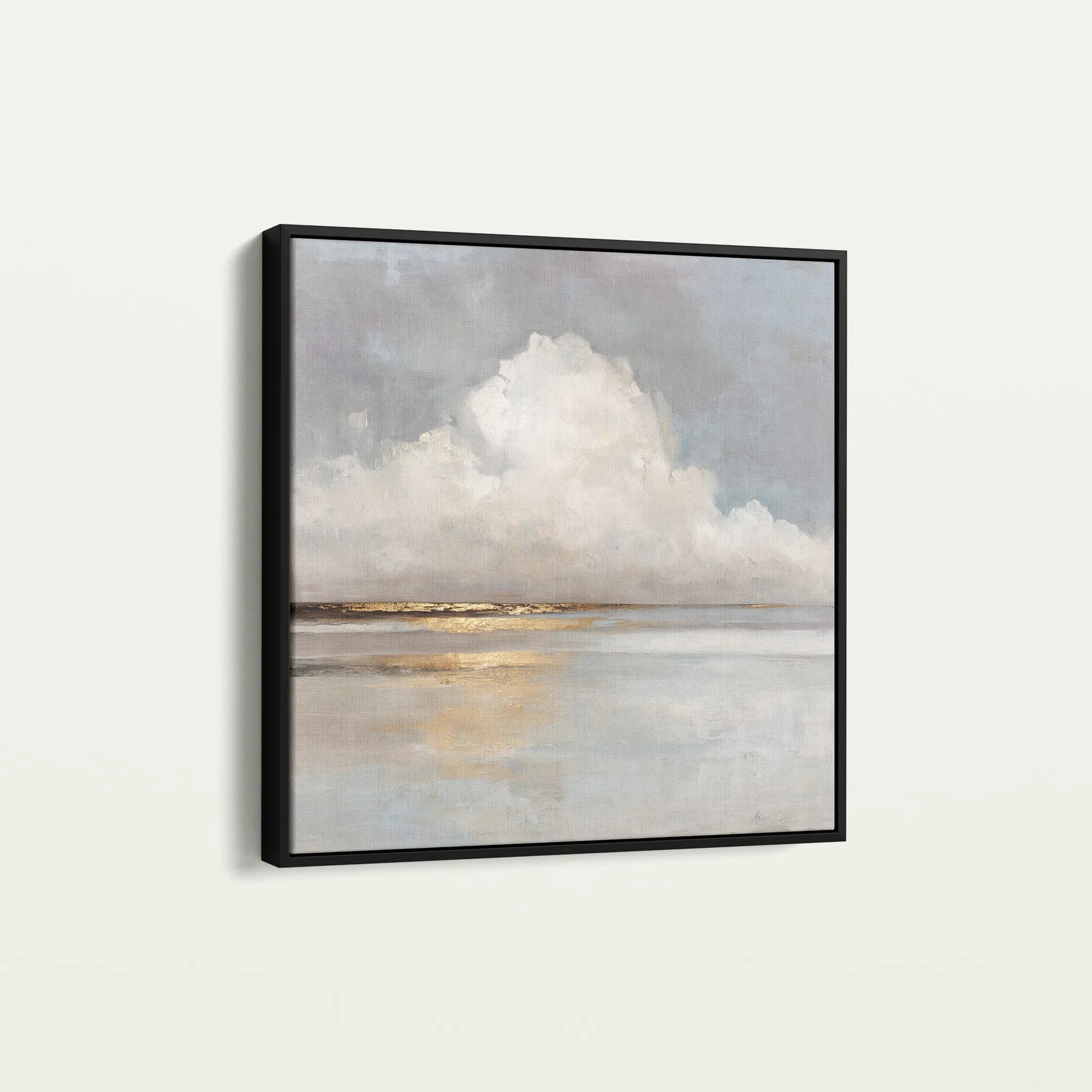 Abstract 838 Canvas Art 16" x 16" / 40 x 40 cm / Black