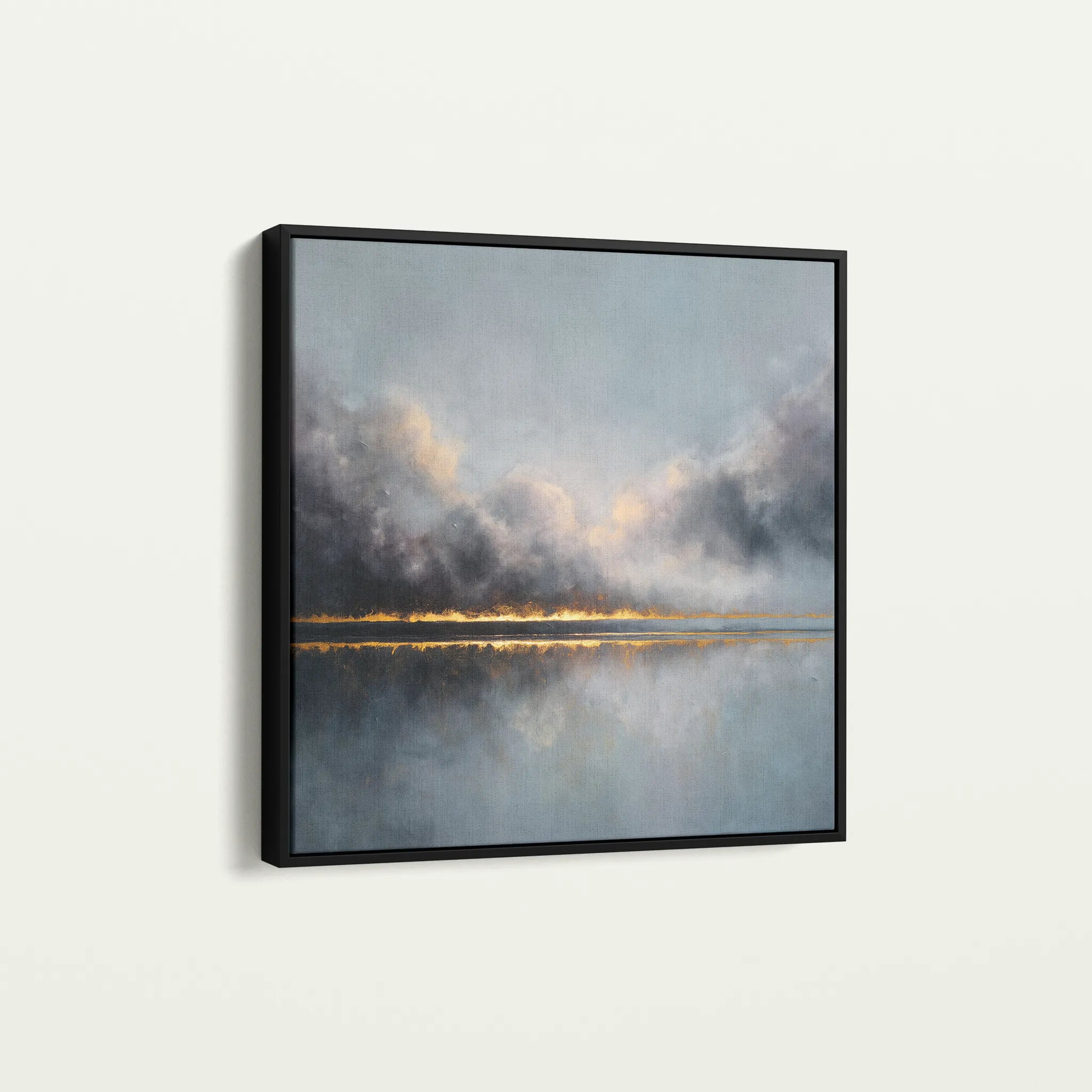 Abstract 839 Canvas Art 16" x 16" / 40 x 40 cm / Black