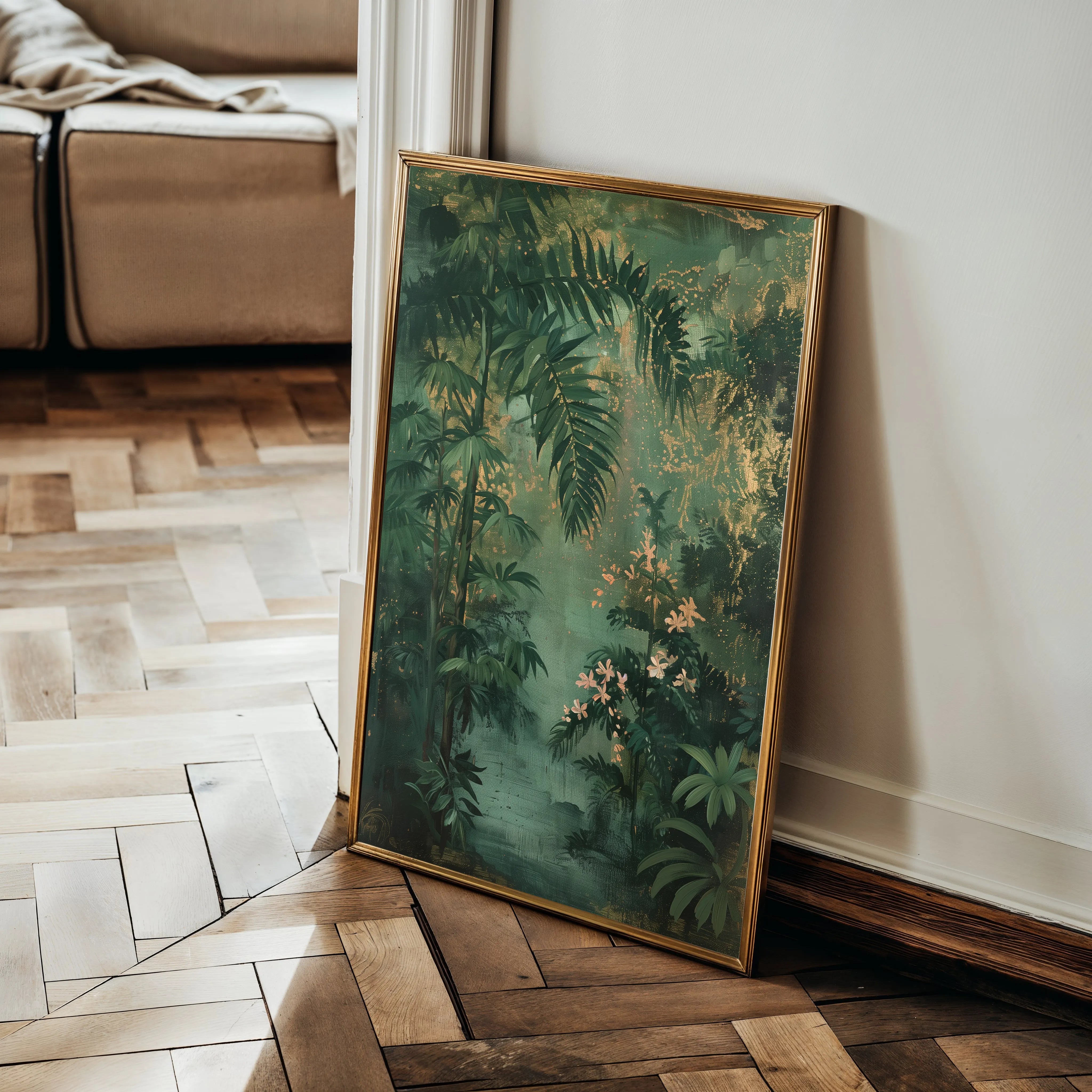 Floral 841 Canvas Art 18" x 24" / 45 x 60 cm / Black