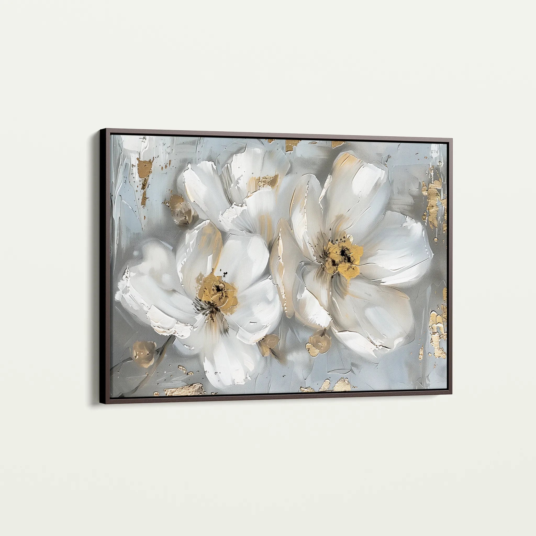 Floral 842 Canvas Art 18" x 24" / 45 x 60 cm / Black