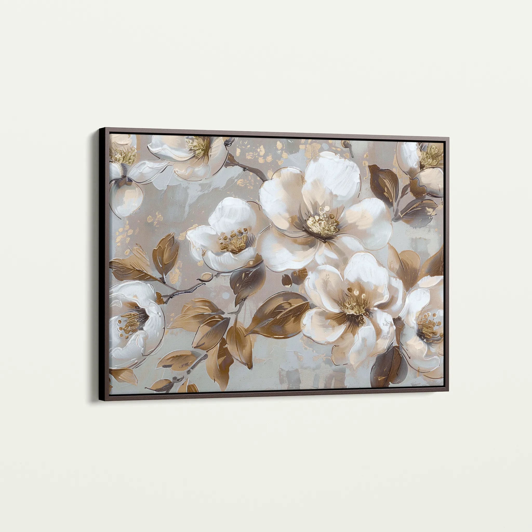 Floral 843 Canvas Art 18" x 24" / 45 x 60 cm / Black