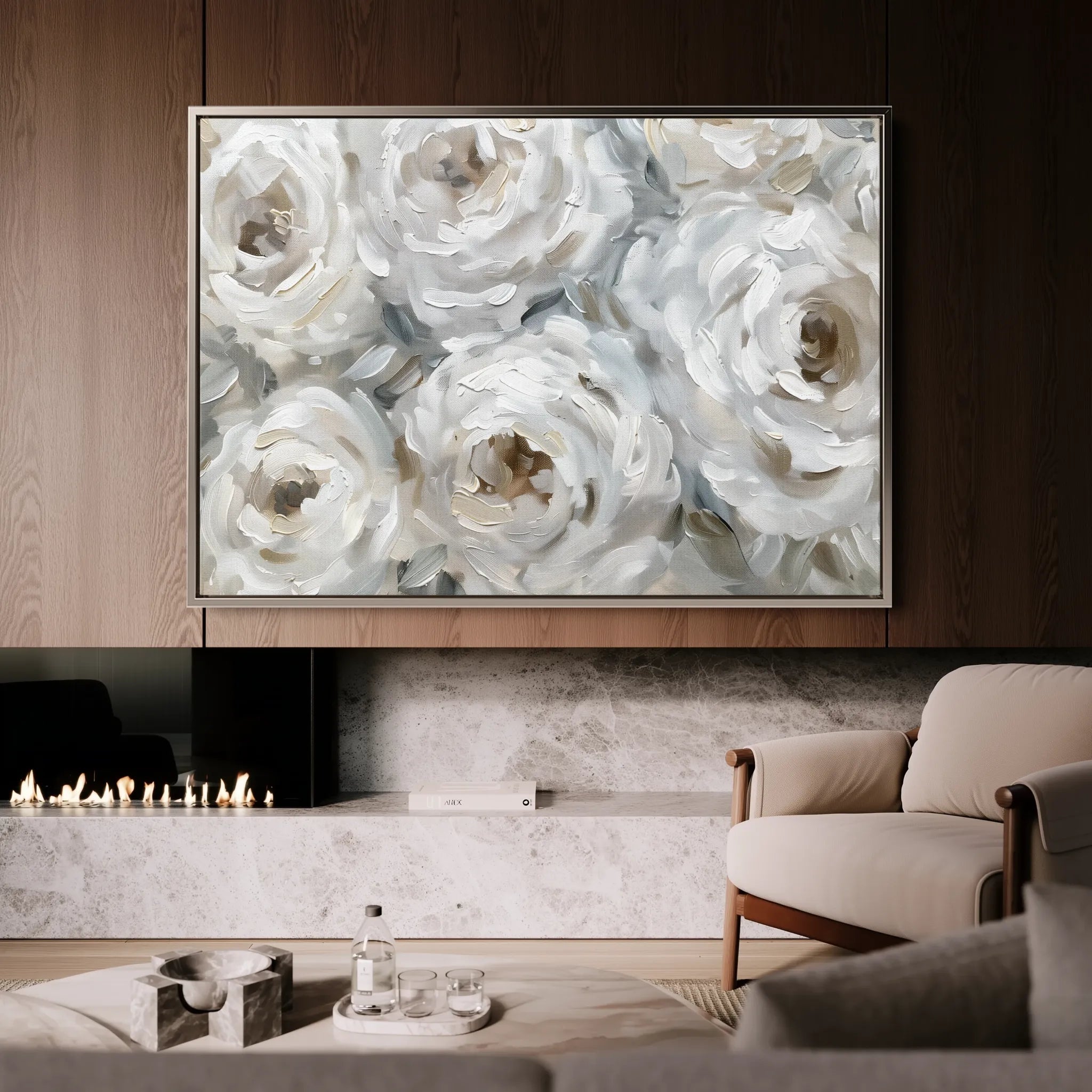 Floral 844 Canvas Art 18" x 24" / 45 x 60 cm / Black