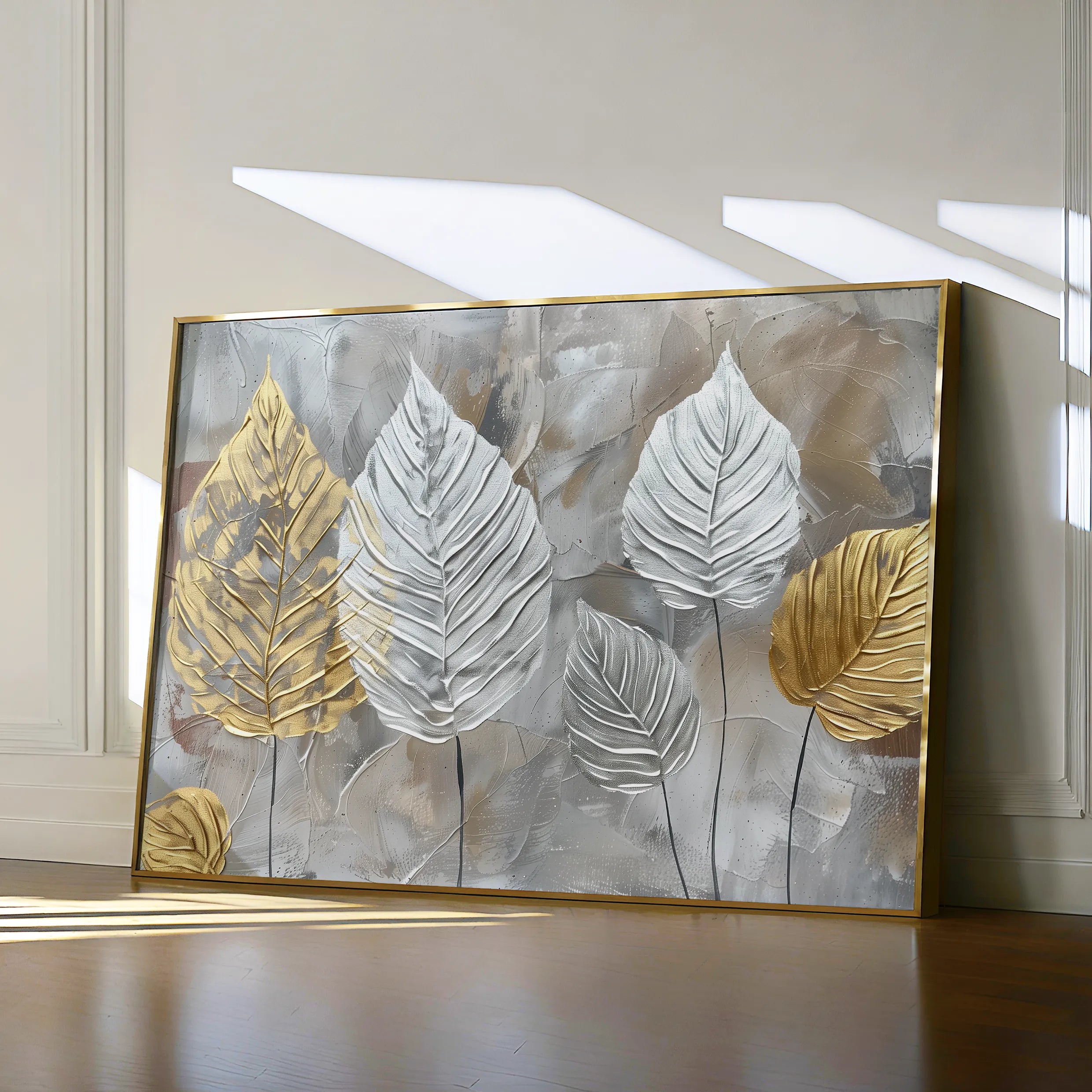 Floral 845 Canvas Art 18" x 24" / 45 x 60 cm / Black