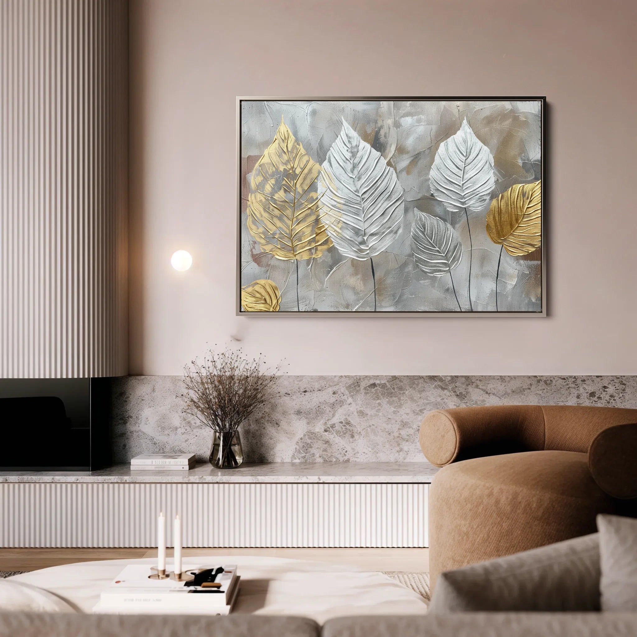 Floral 845 Canvas Art 18" x 24" / 45 x 60 cm / Black