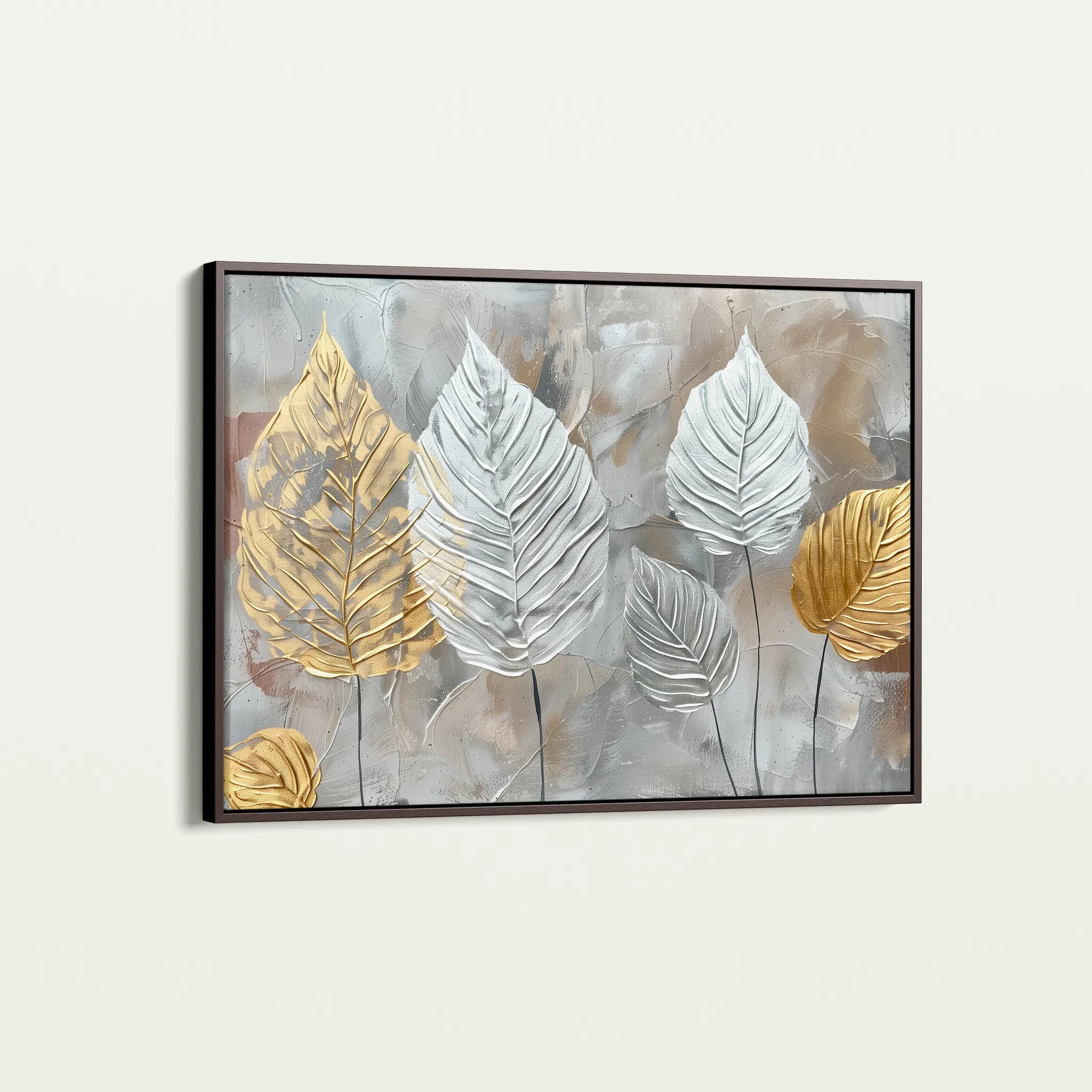 Floral 845 Canvas Art 18" x 24" / 45 x 60 cm / Black