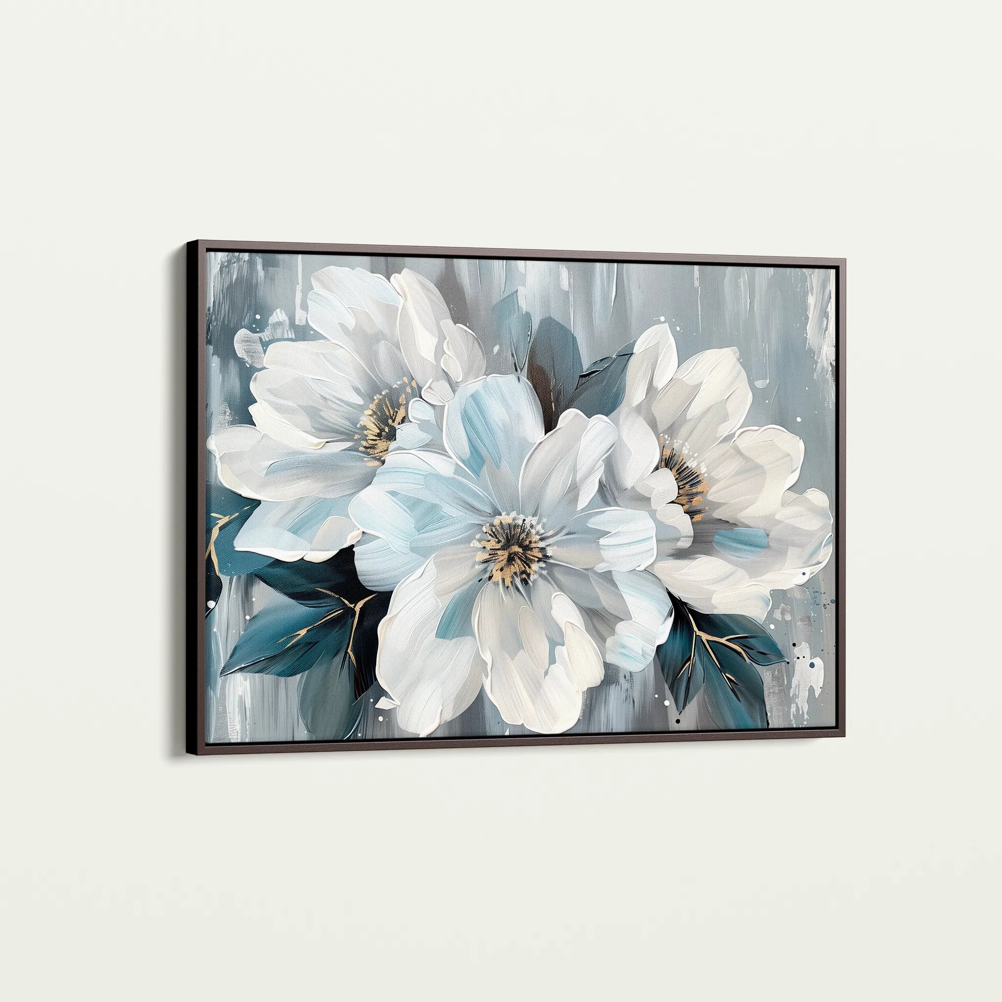 Floral 846 Canvas Art 18" x 24" / 45 x 60 cm / Black