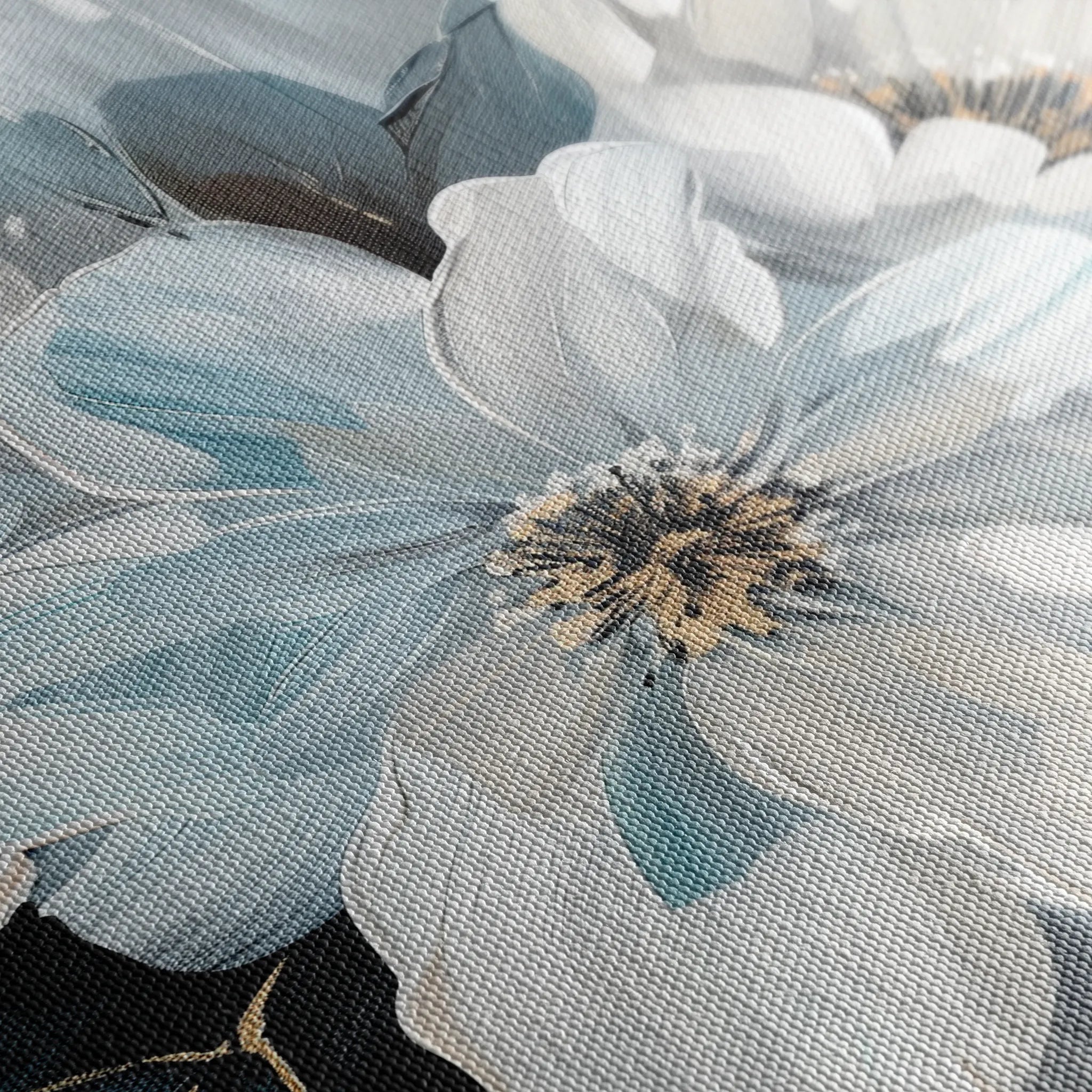 Floral 846 Canvas Art 18" x 24" / 45 x 60 cm / Black