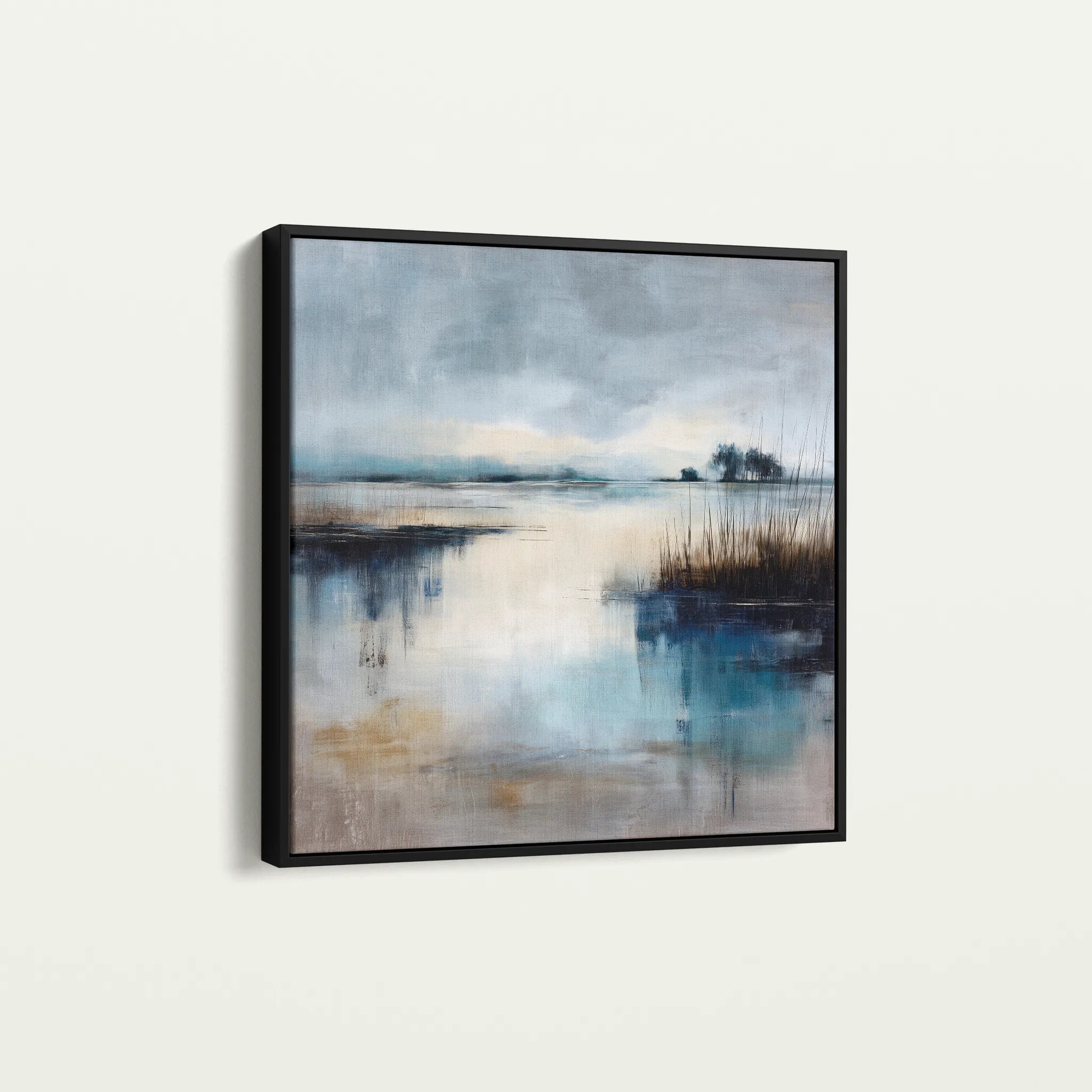 Abstract 847 Canvas Art 16" x 16" / 40 x 40 cm / Black