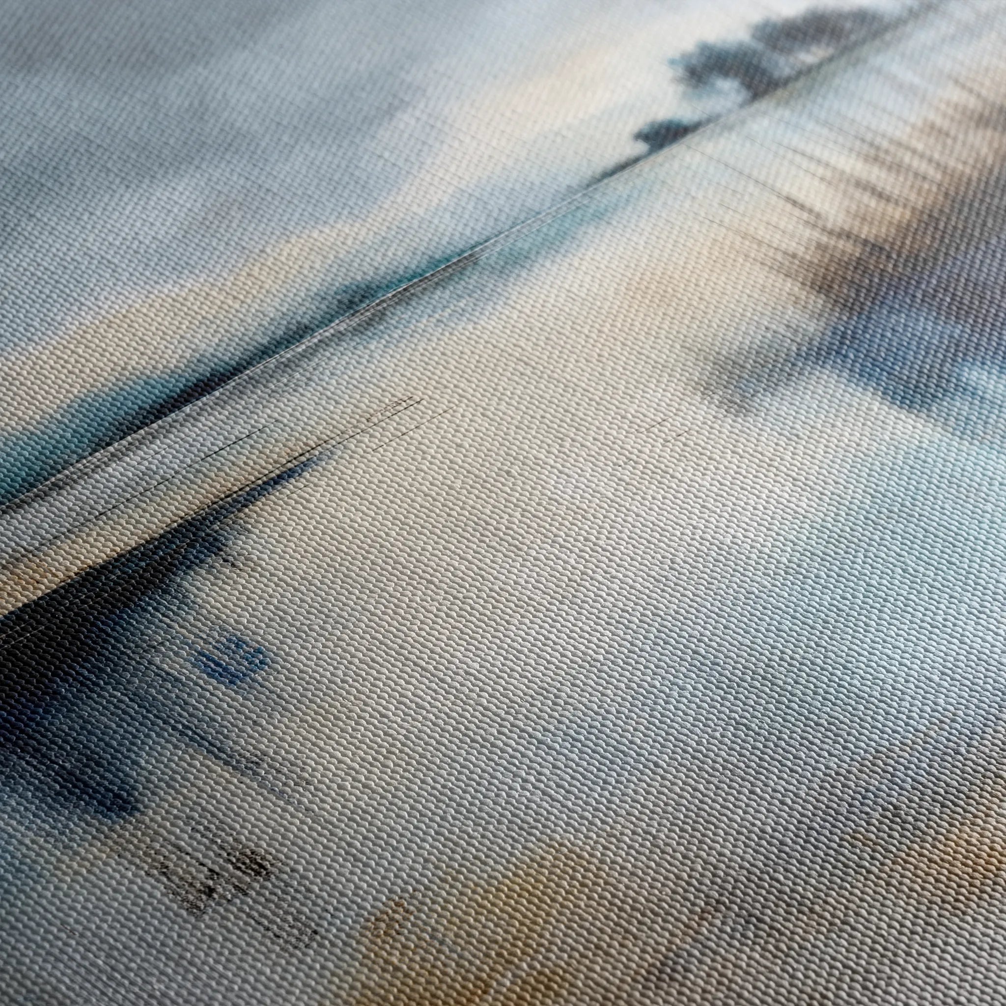 Abstract 847 Canvas Art 16" x 16" / 40 x 40 cm / Black