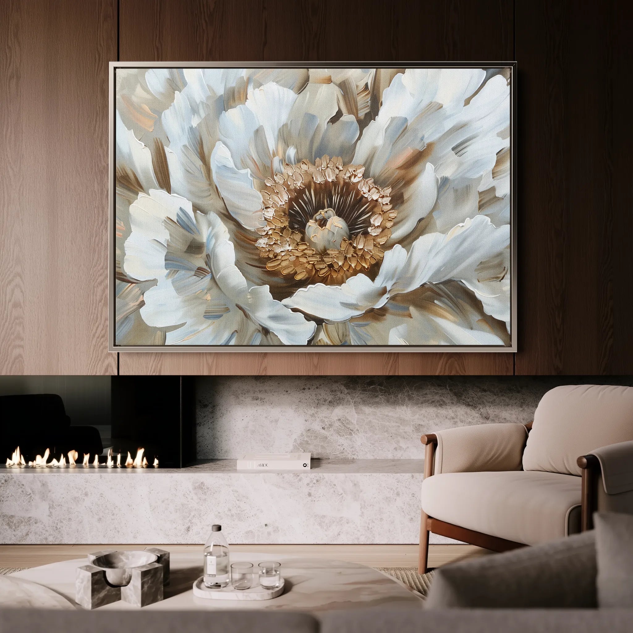 Floral 847 Canvas Art 18" x 24" / 45 x 60 cm / Black