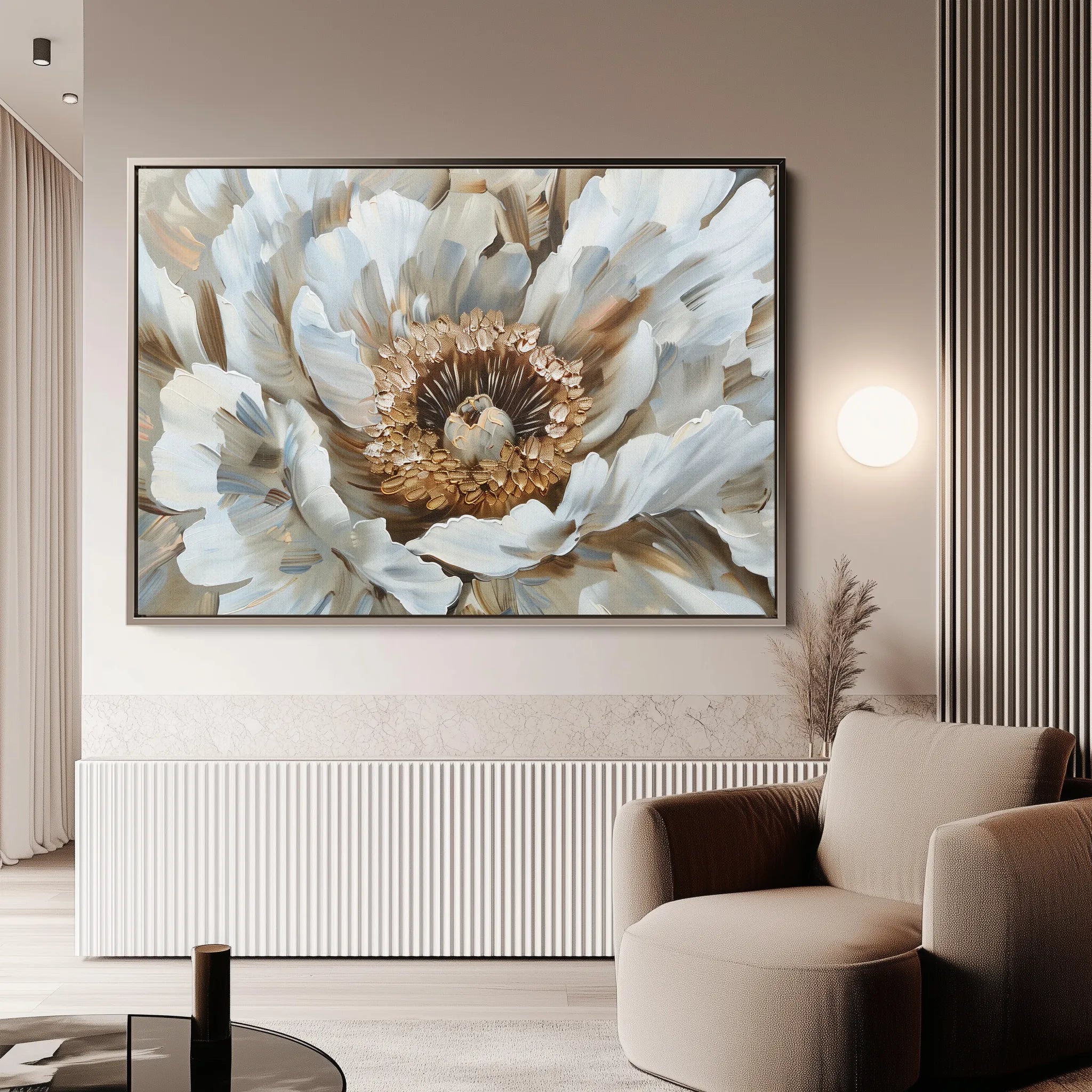 Floral 847 Canvas Art 18" x 24" / 45 x 60 cm / Black
