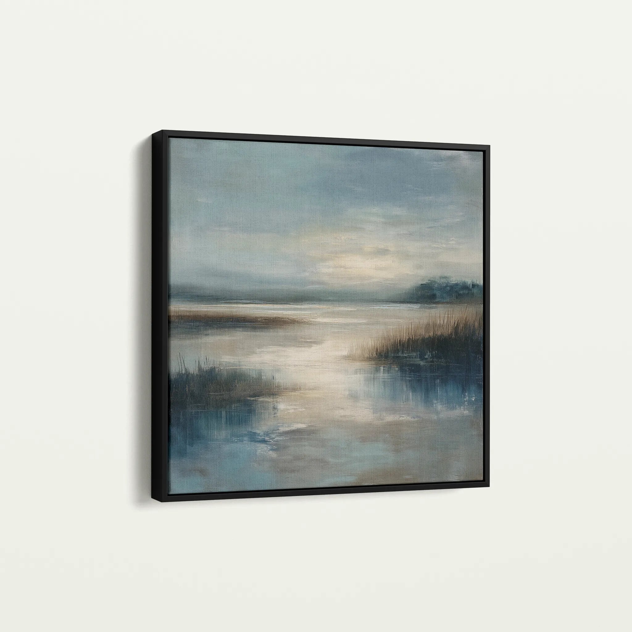 Abstract 848 Canvas Art 16" x 16" / 40 x 40 cm / Black