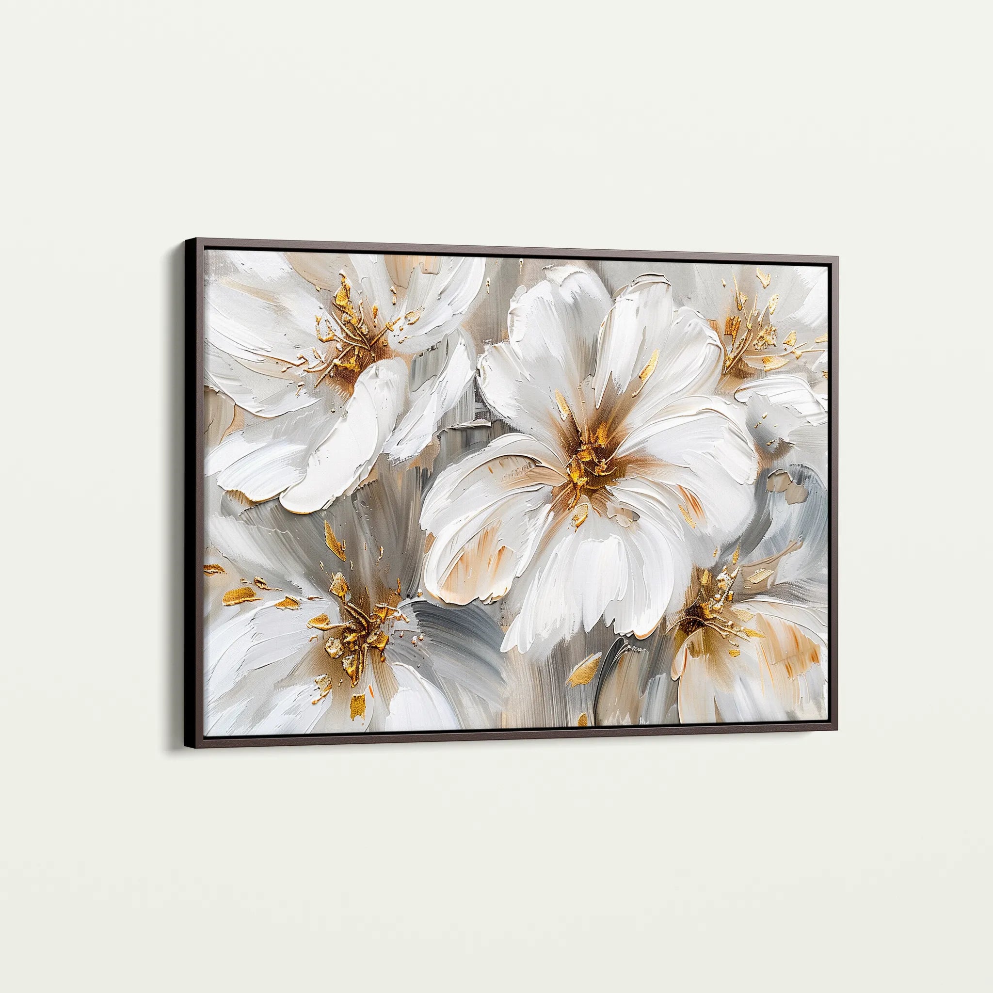 Floral 848 Canvas Art 18" x 24" / 45 x 60 cm / Black
