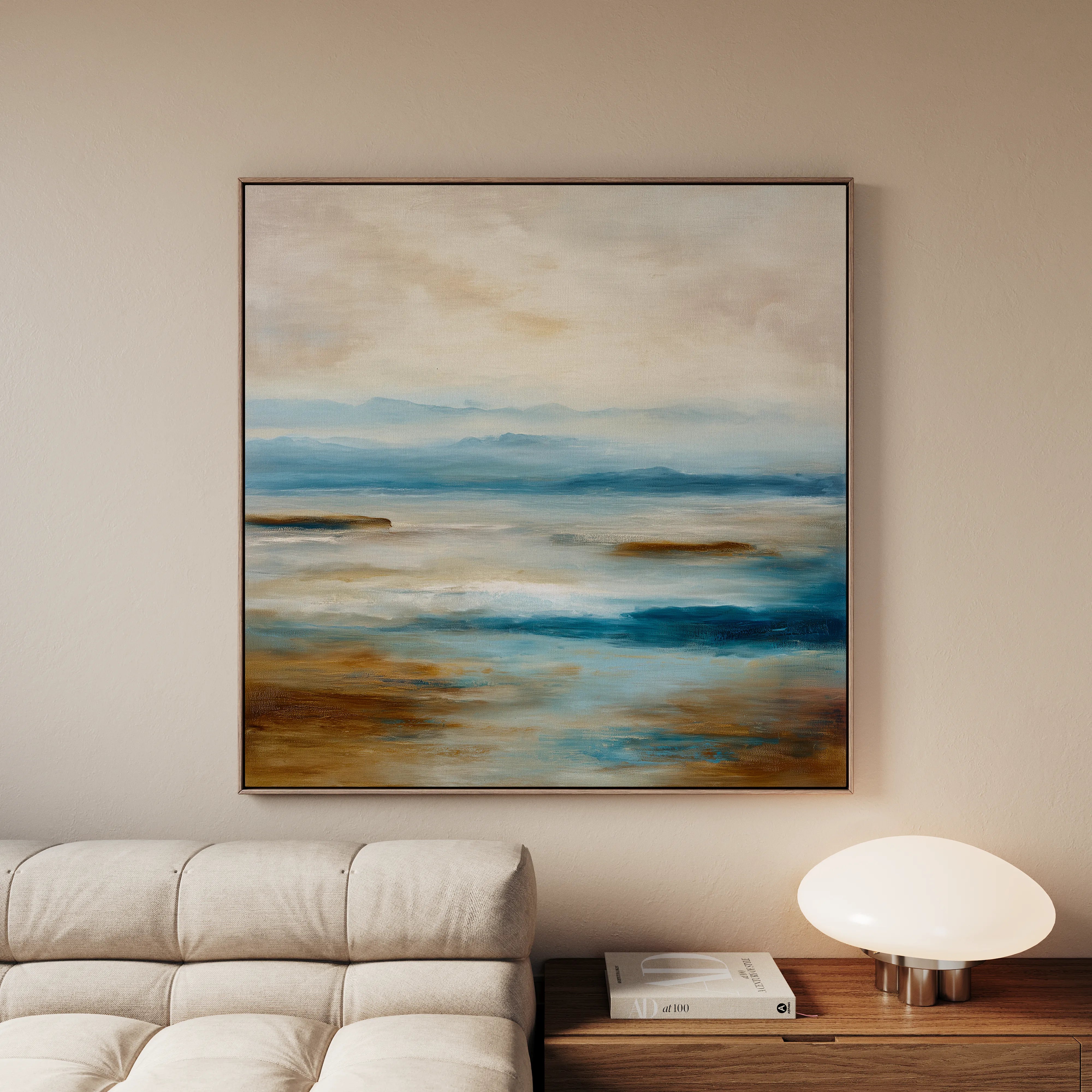 Abstract 849 Canvas Art 16" x 16" / 40 x 40 cm / Black