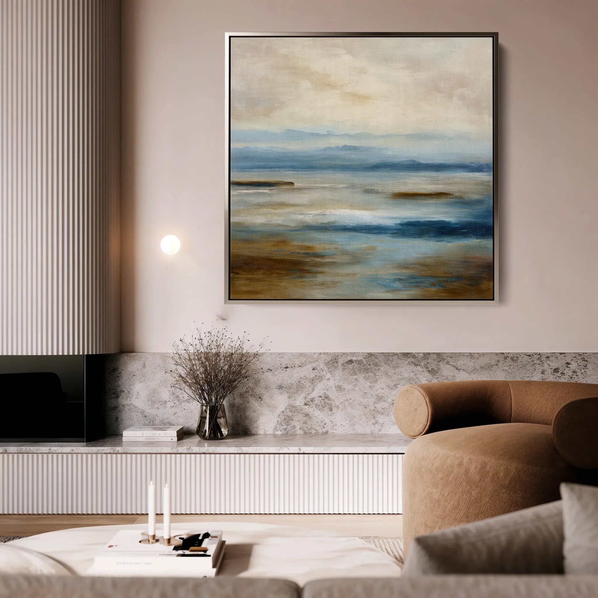 Abstract 849 Canvas Art 16" x 16" / 40 x 40 cm / Black