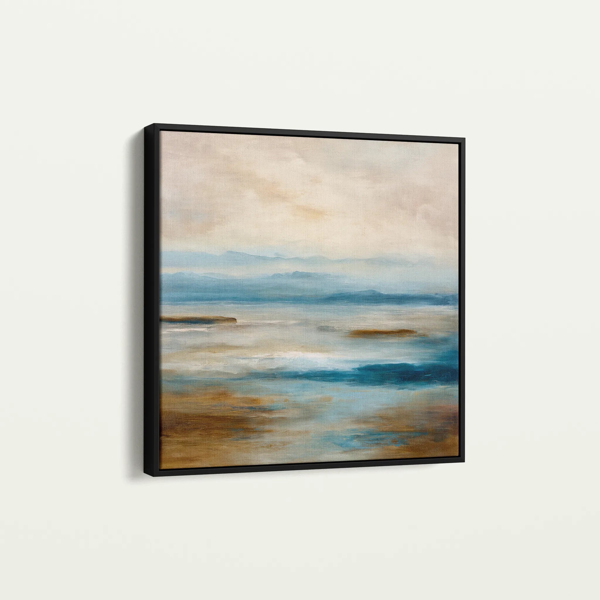 Abstract 849 Canvas Art 16" x 16" / 40 x 40 cm / Black