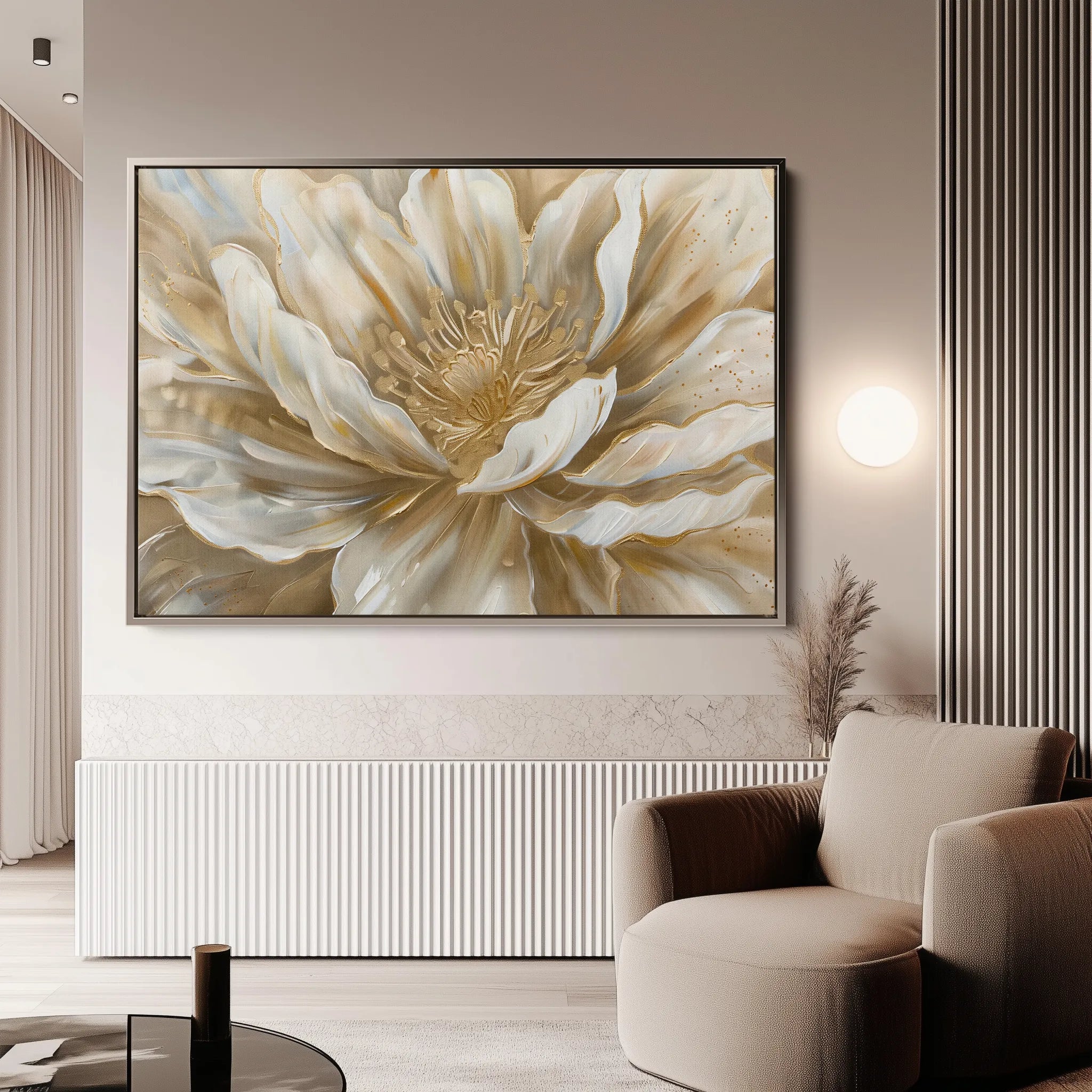 Floral 849 Canvas Art 18" x 24" / 45 x 60 cm / Black