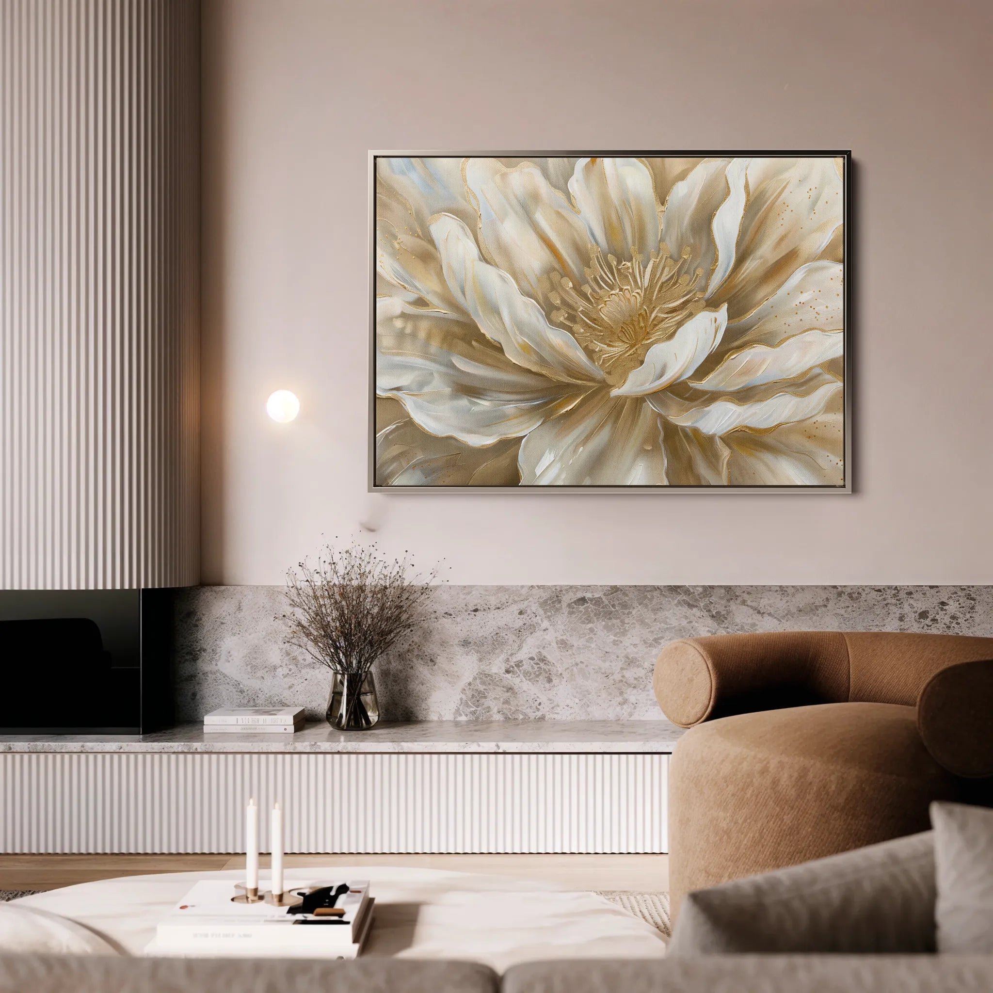 Floral 849 Canvas Art 18" x 24" / 45 x 60 cm / Black