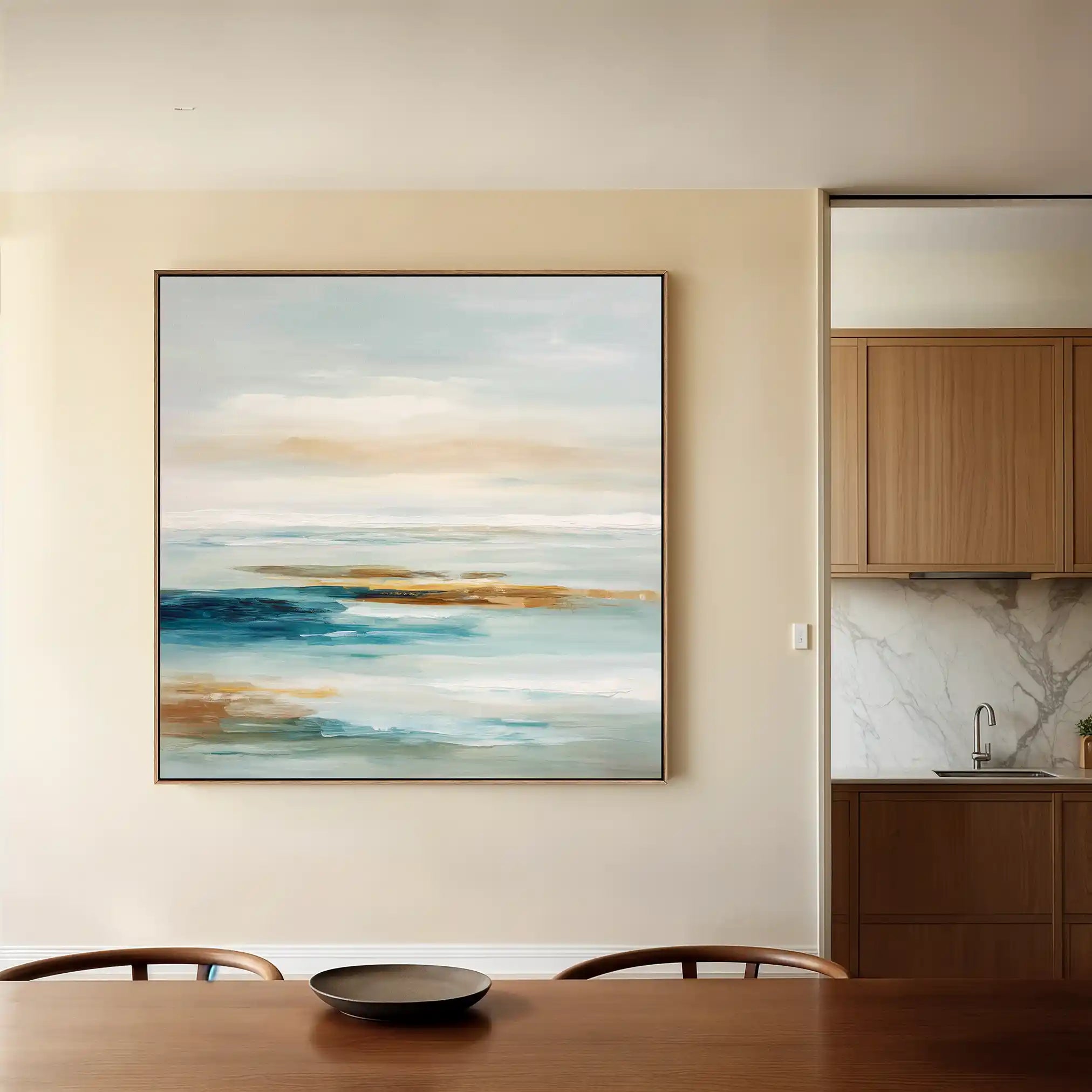 Abstract 850 Canvas Art 16" x 16" / 40 x 40 cm / Black
