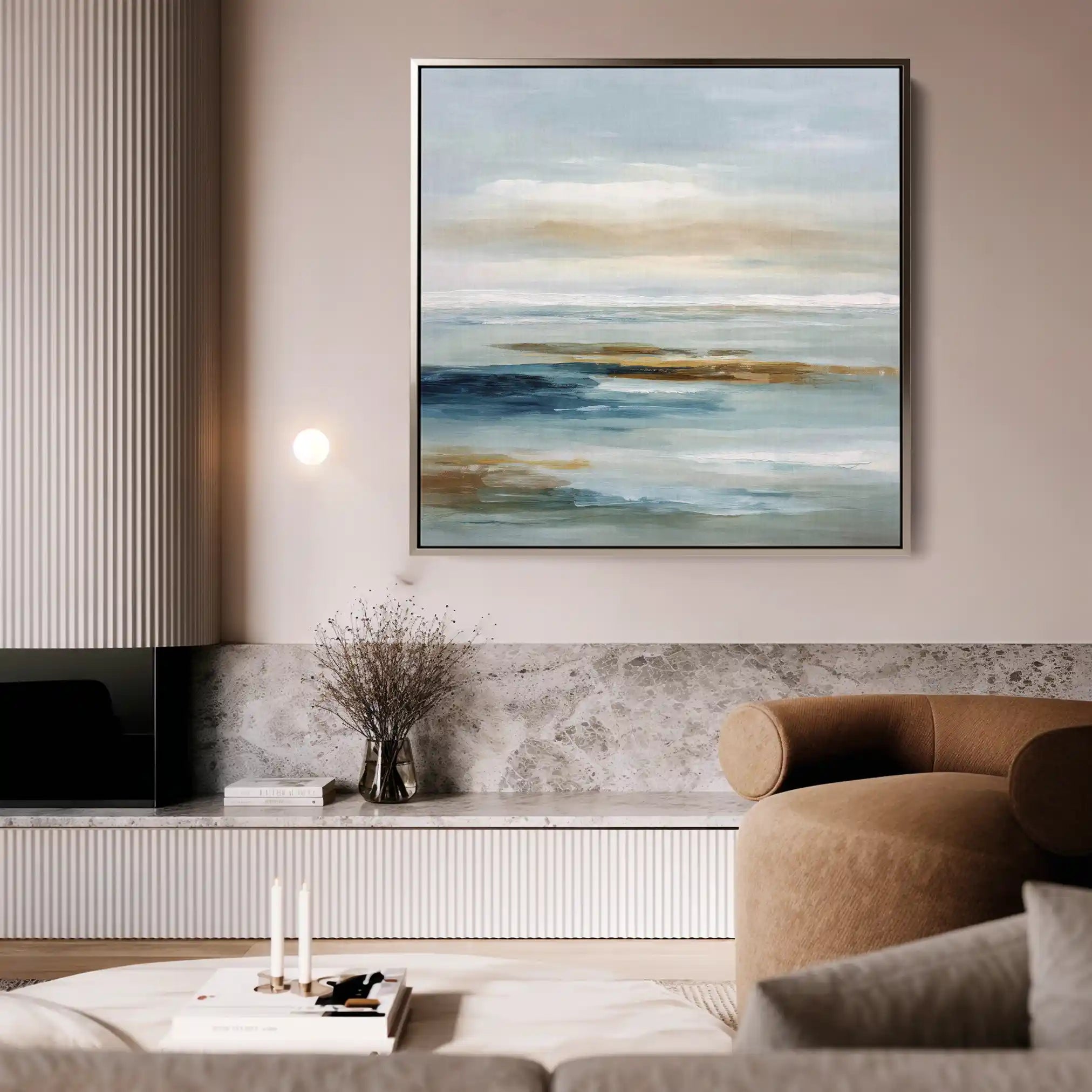Abstract 850 Canvas Art 16" x 16" / 40 x 40 cm / Black