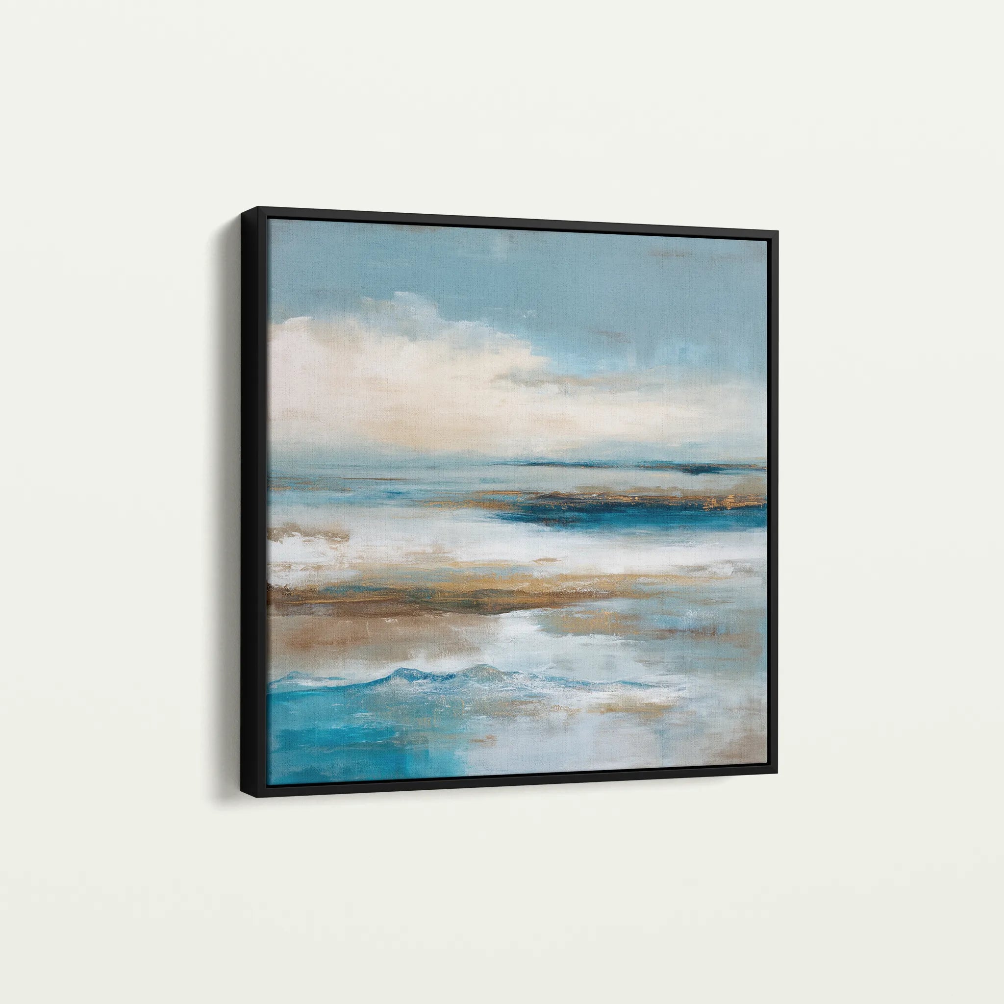 Abstract 851 Canvas Art 16" x 16" / 40 x 40 cm / Black