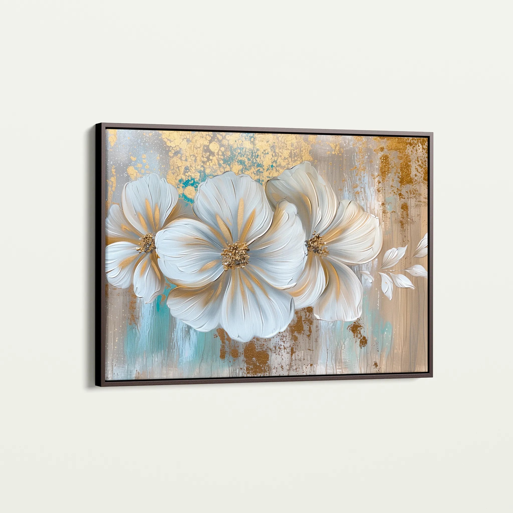 Floral 851 Canvas Art 18" x 24" / 45 x 60 cm / Black