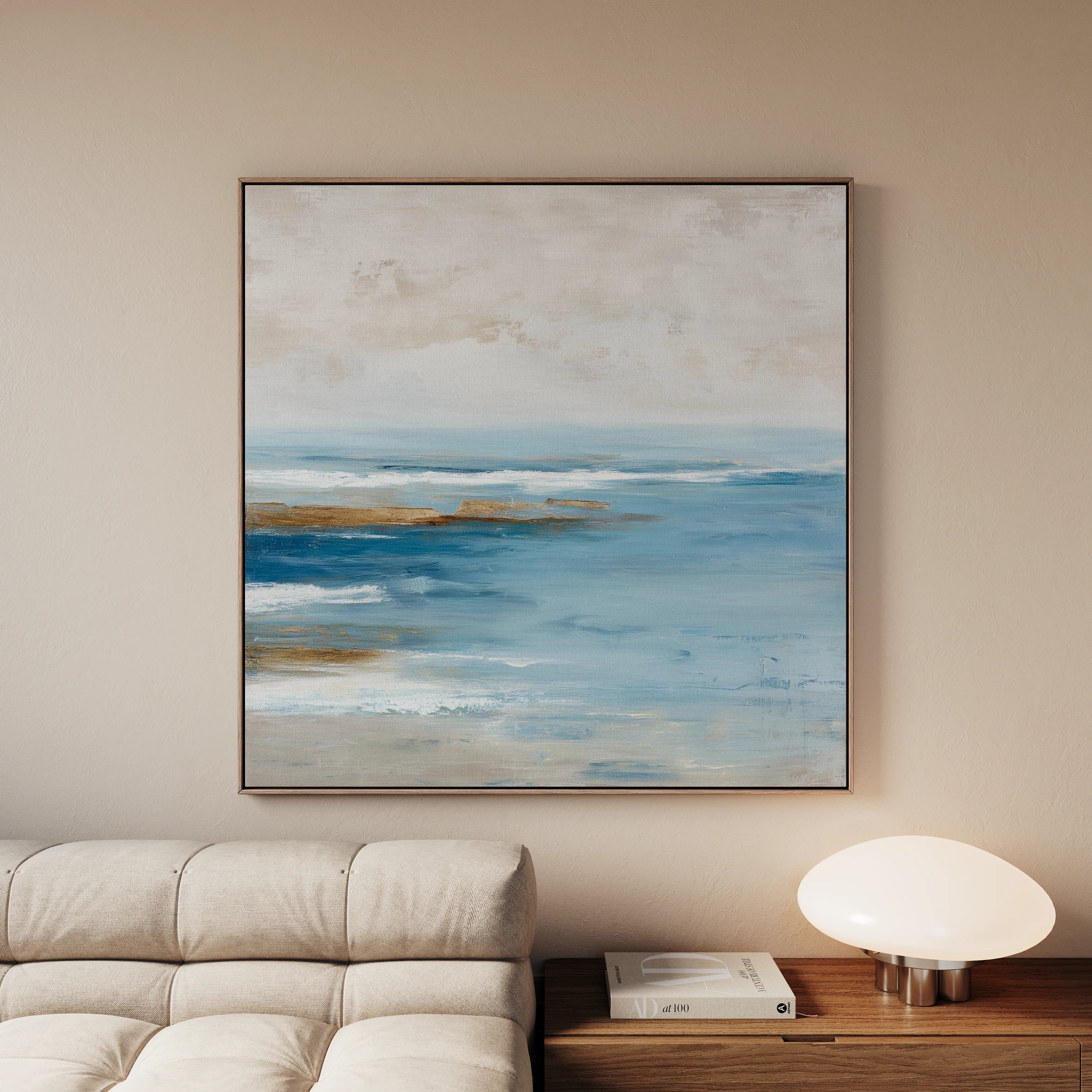 Abstract 852 Canvas Art 16" x 16" / 40 x 40 cm / Black